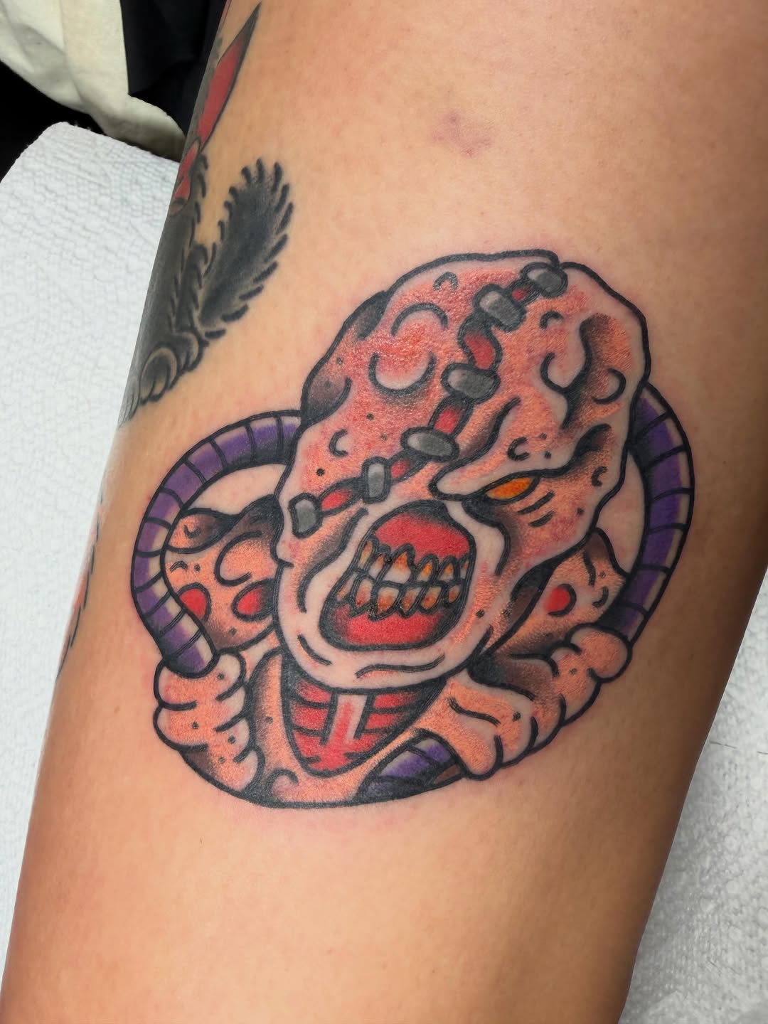 Tattoo by @aprilflowerstattoo โ new_school, trash_polka