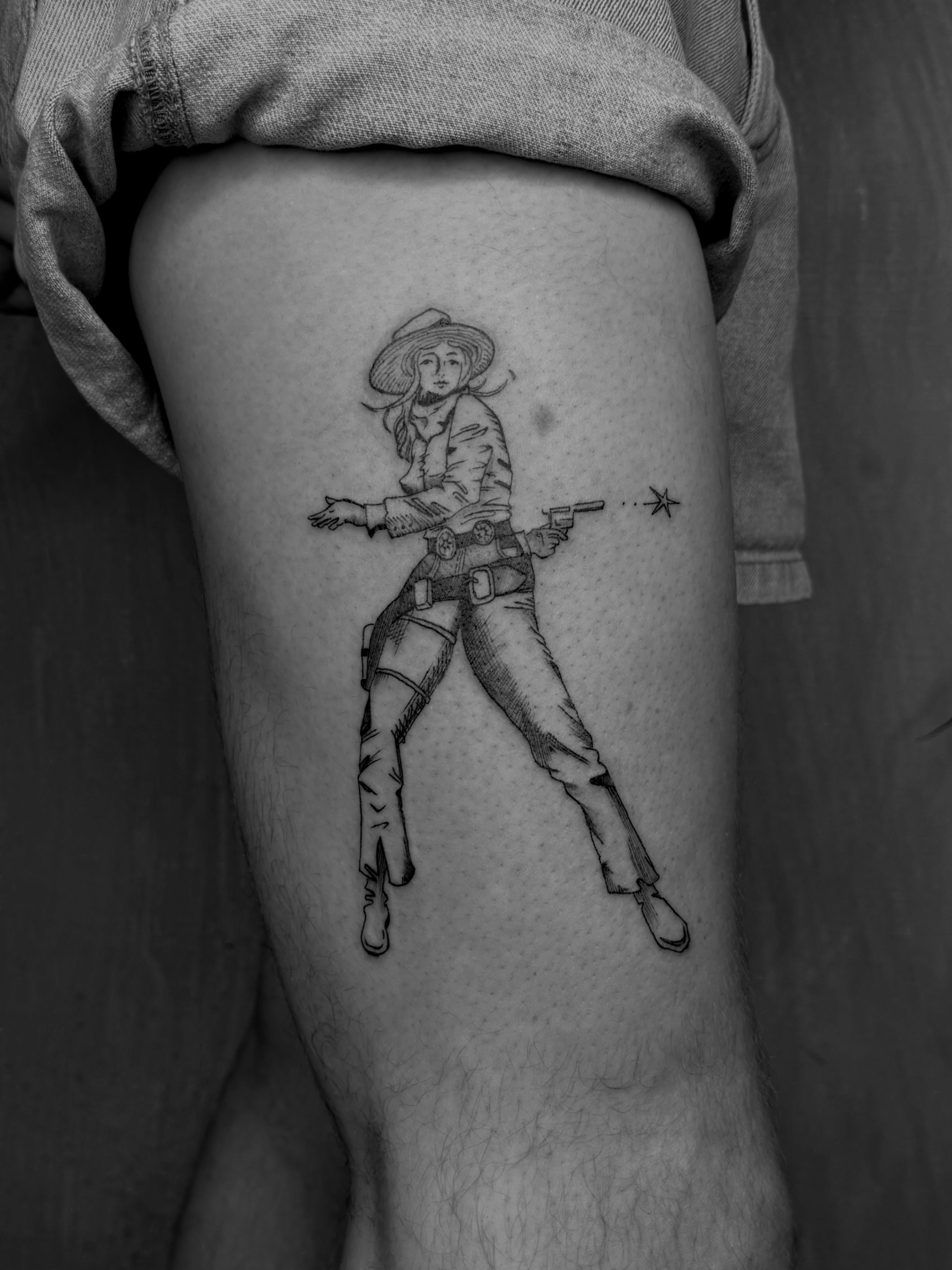 Tattoo by @tatertottats — black_and_grey