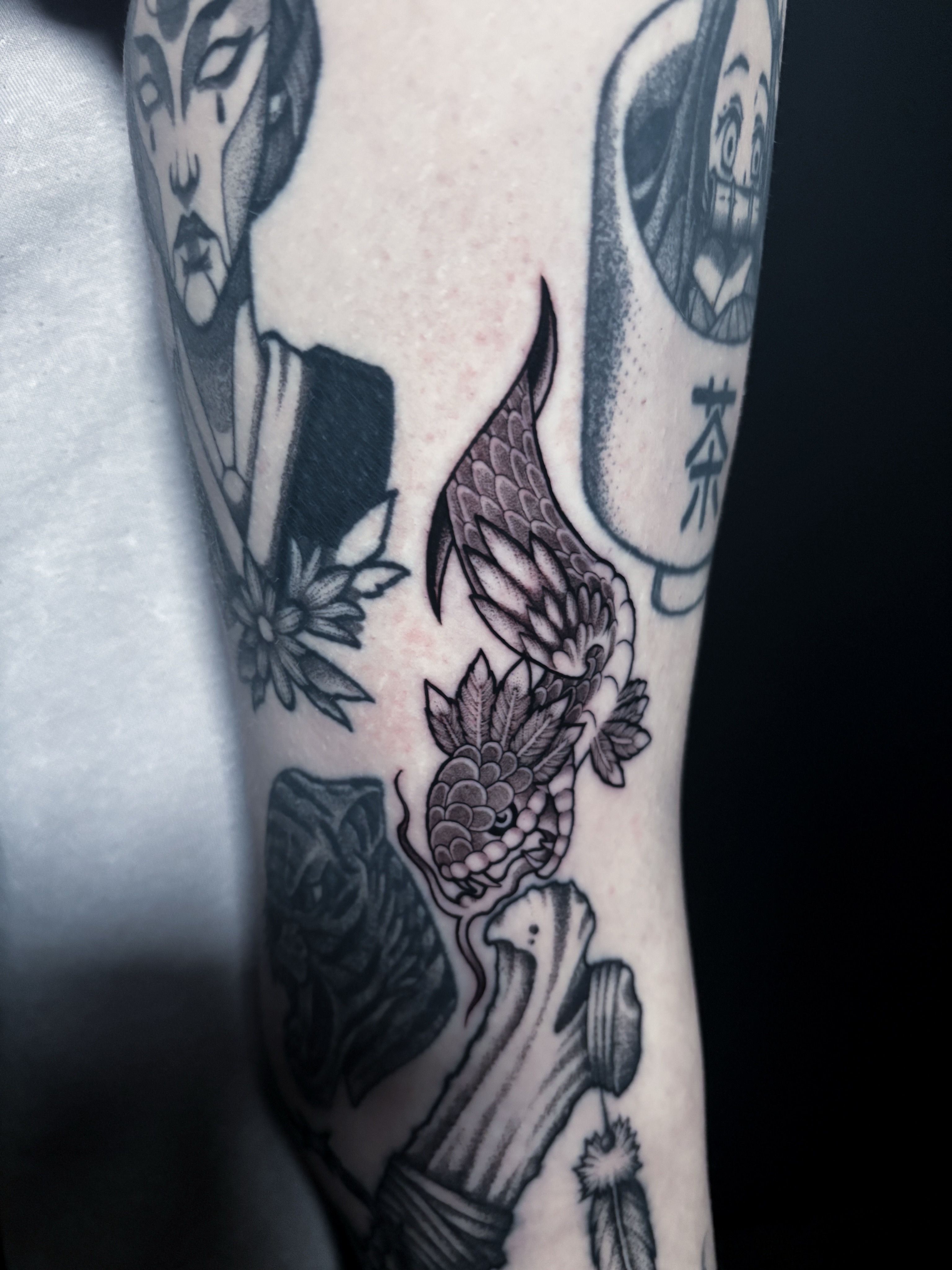 Tattoo by @noahdangink — japanese_irezumi, black_and_grey