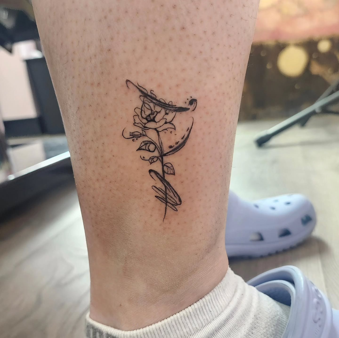 Rose black and grey tattoo on the forearm by Meredith 🎈 Tattoo the Bride ✝️