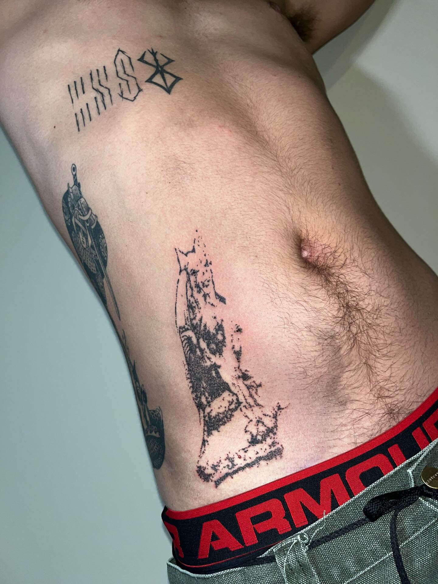 Tattoo by @swamp__slut — black_and_grey