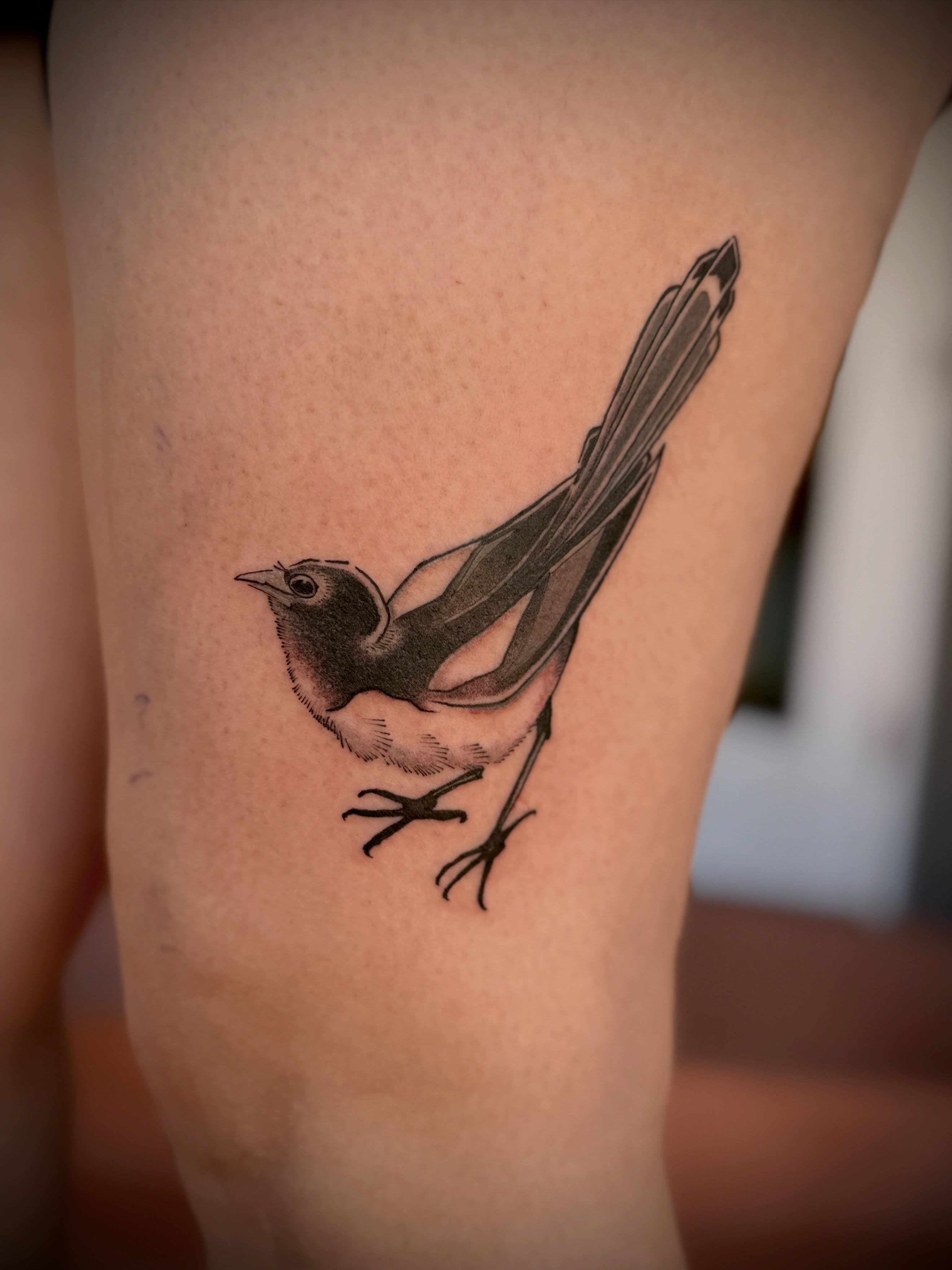 Tattoo by @morgan_tattoos — black_and_grey