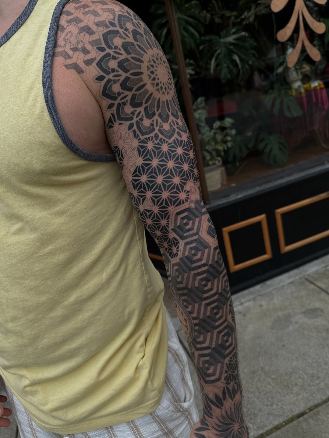 Tattoo by @chrisirvintattoos — geometric, blackwork