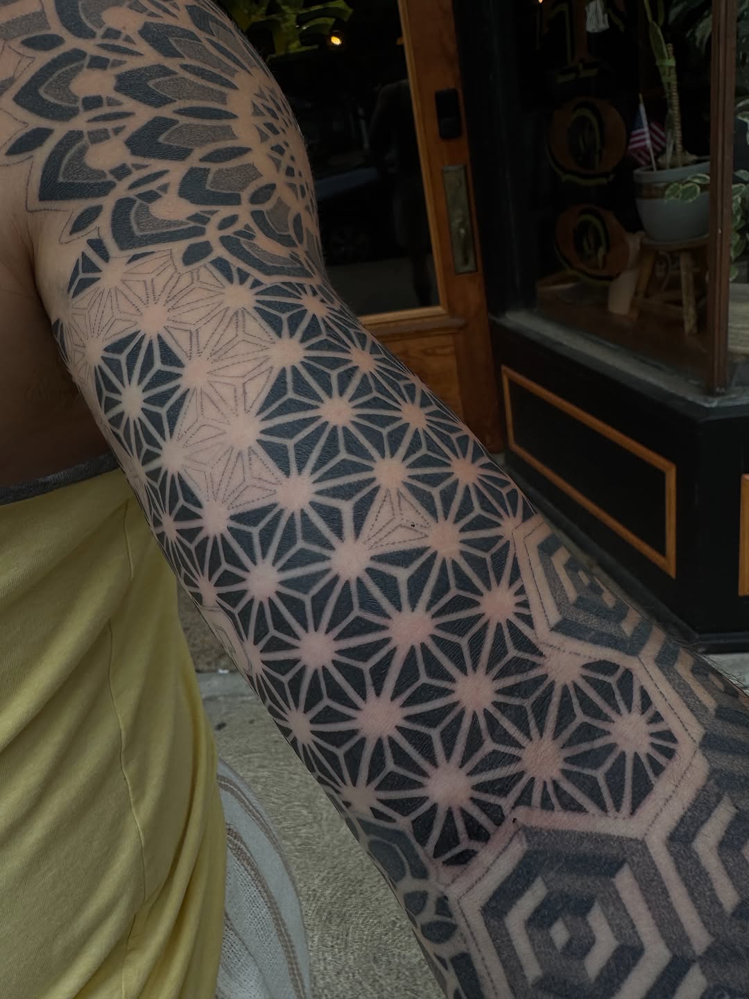 Tattoo by @chrisirvintattoos — geometric, blackwork