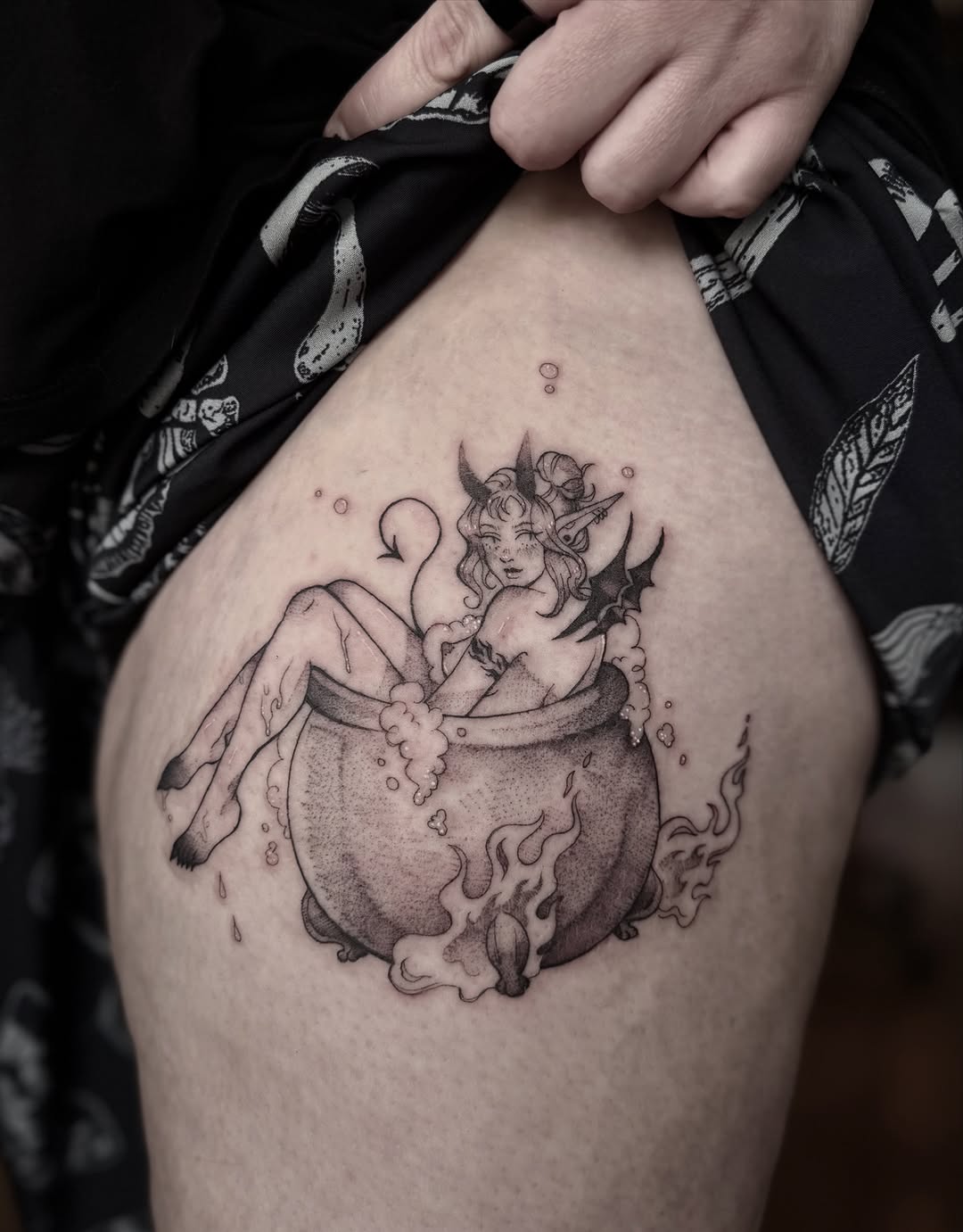 Tattoo by @jynxedtattoo — dark_realism, black_and_grey