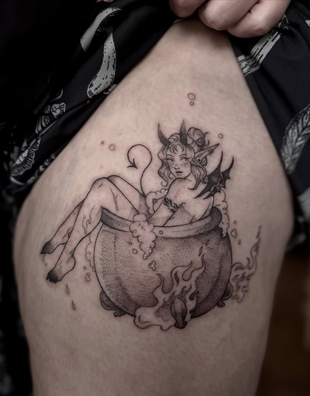Tattoo by @jynxedtattoo — illustrative, black_and_grey