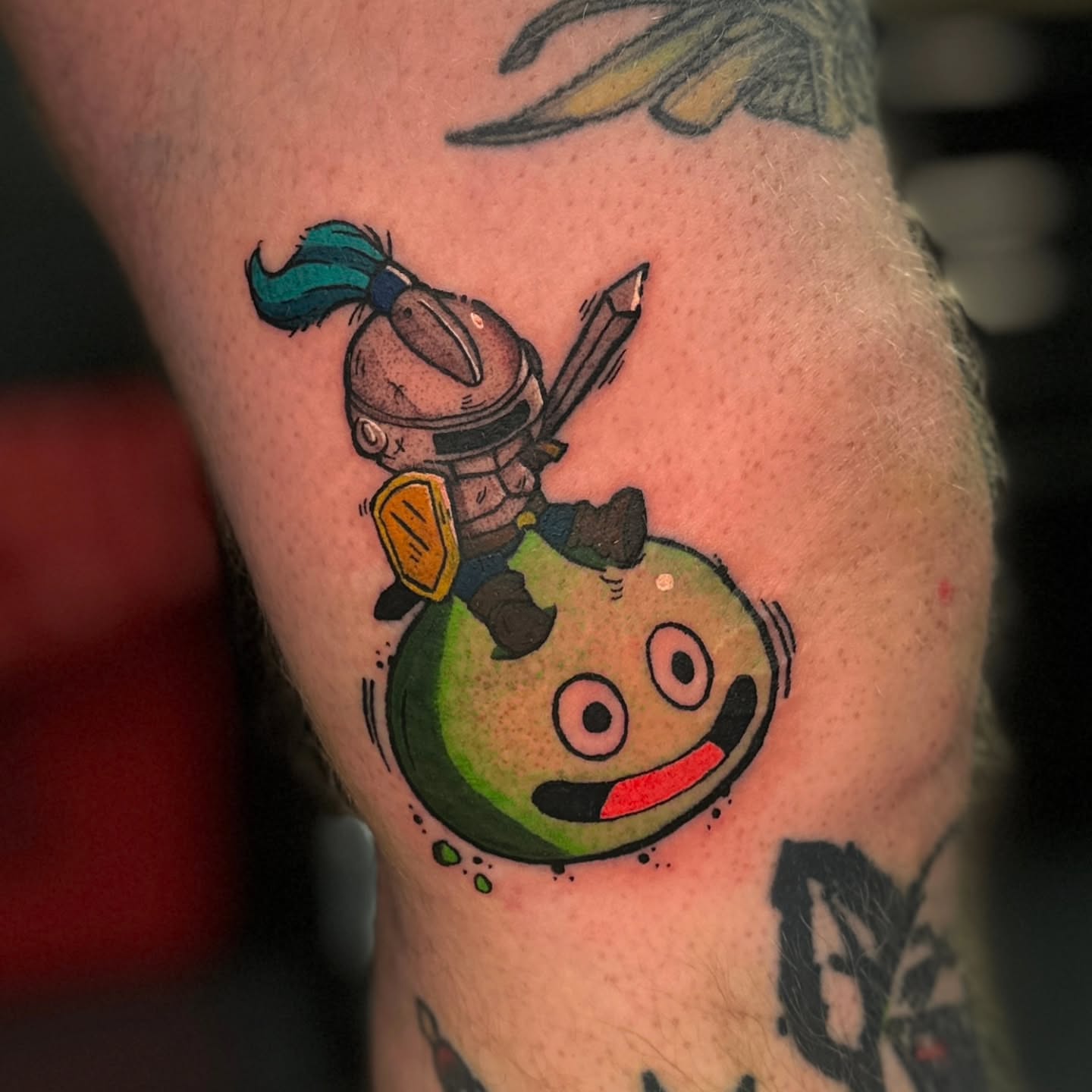 Tattoo by @benicetattoos — dotwork, anime
