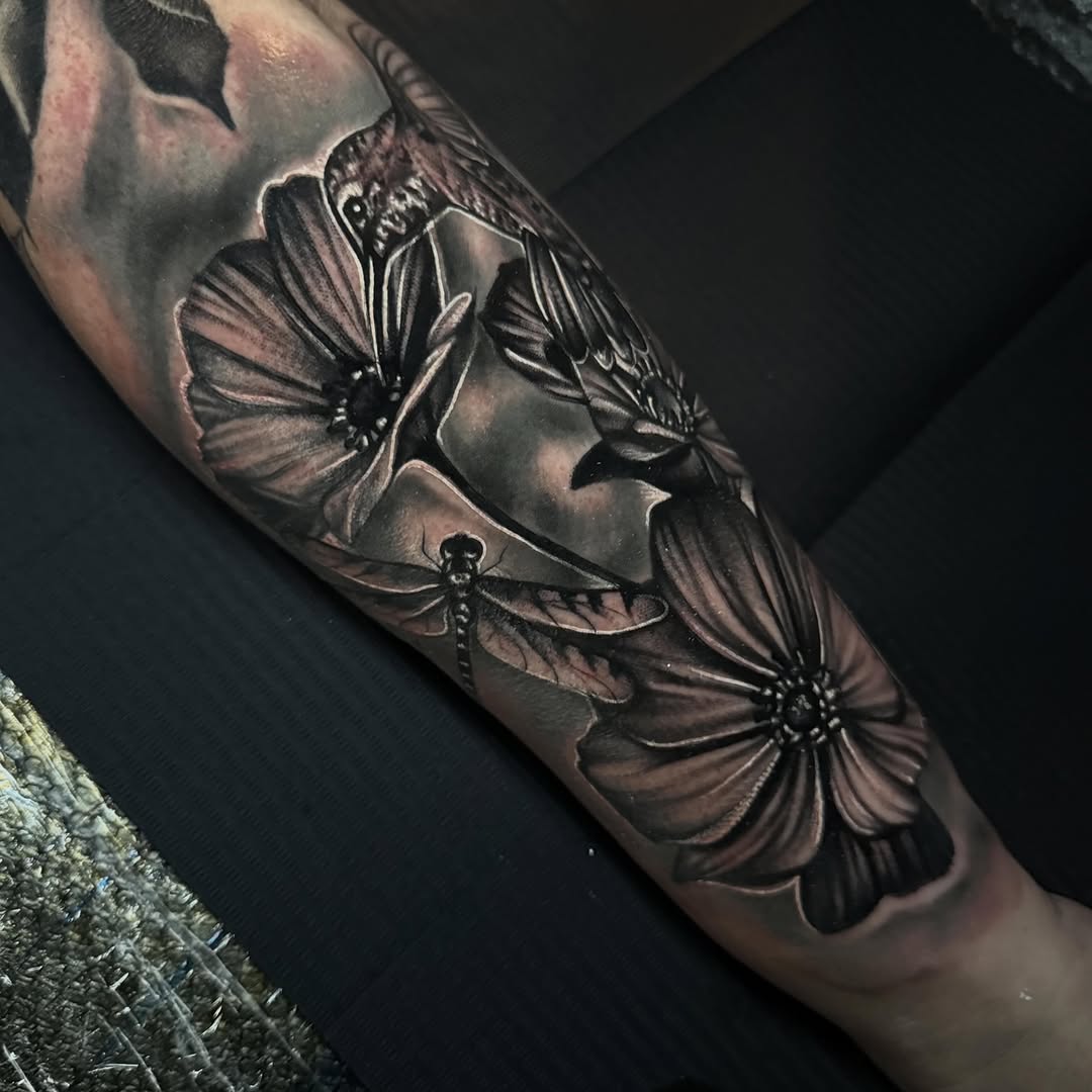 Tattoo by @kat_tattooer — realism, black_and_grey