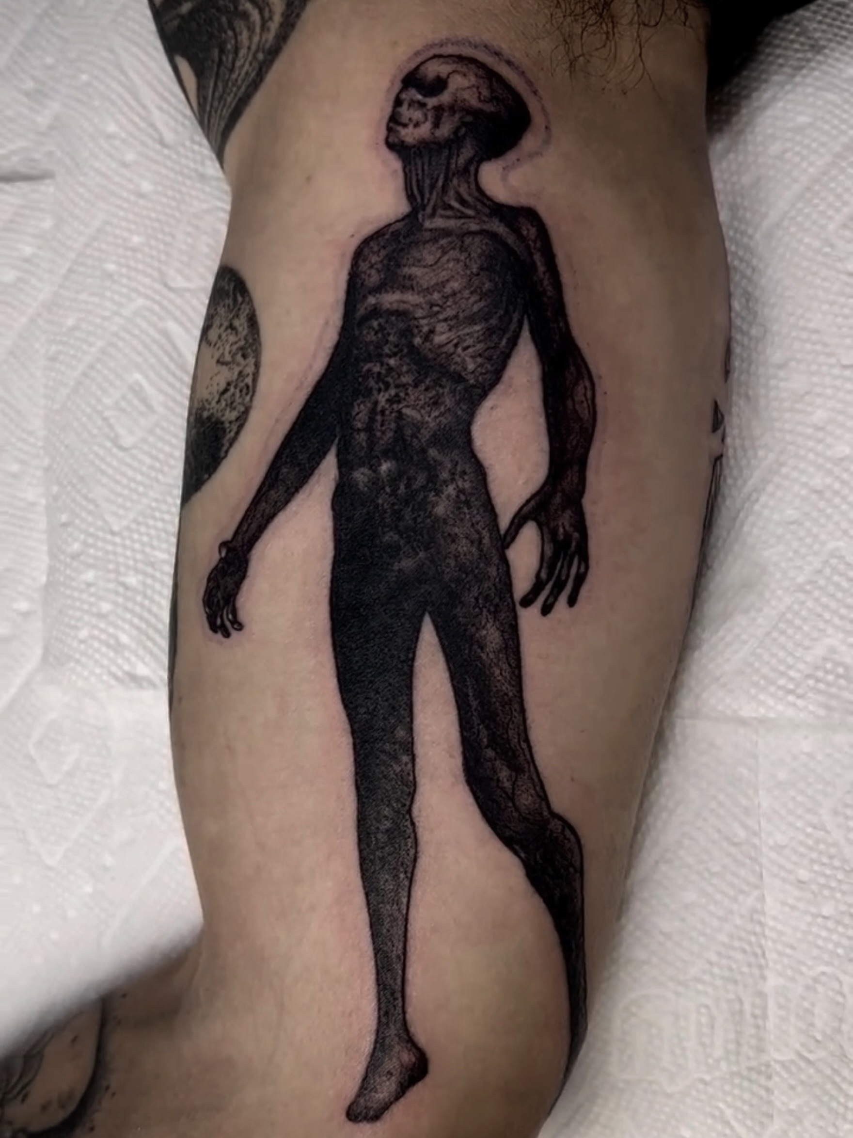 Tattoo by @austincpratttattoo — black_and_grey, realism