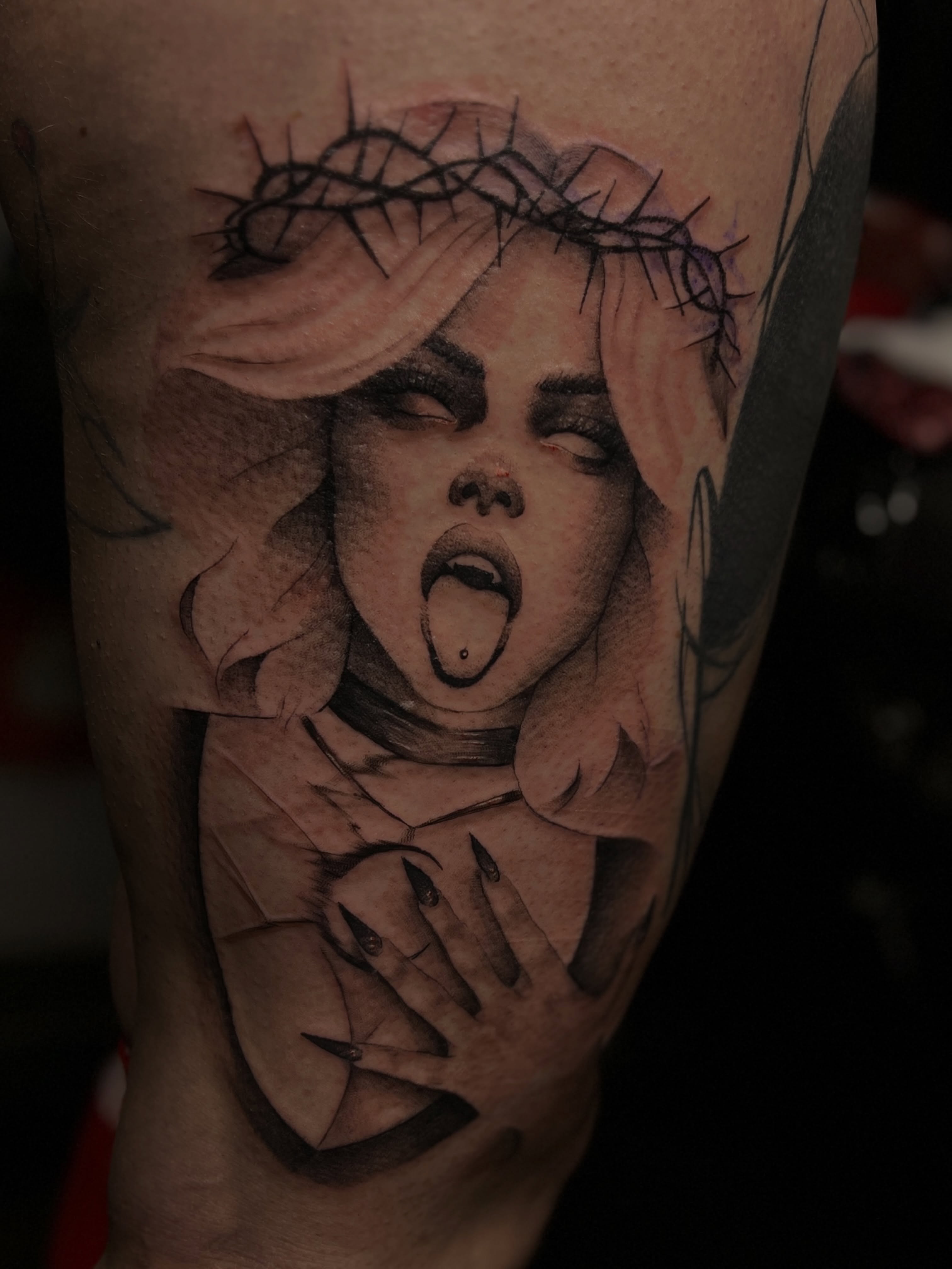 Tattoo by @divineink_nyc — realism, dark_realism