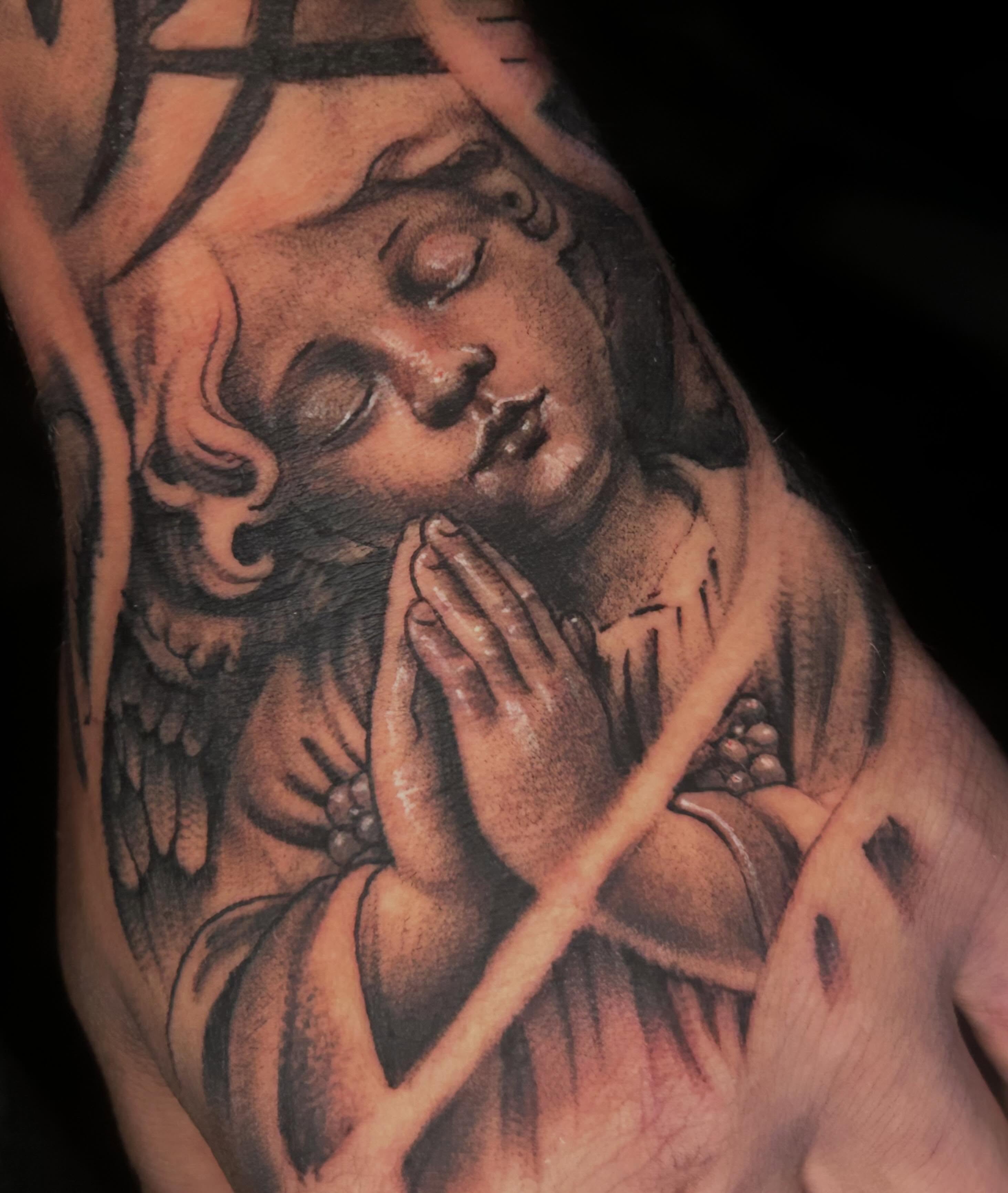 Tattoo by @inkgraved_arts — realism, black_and_grey