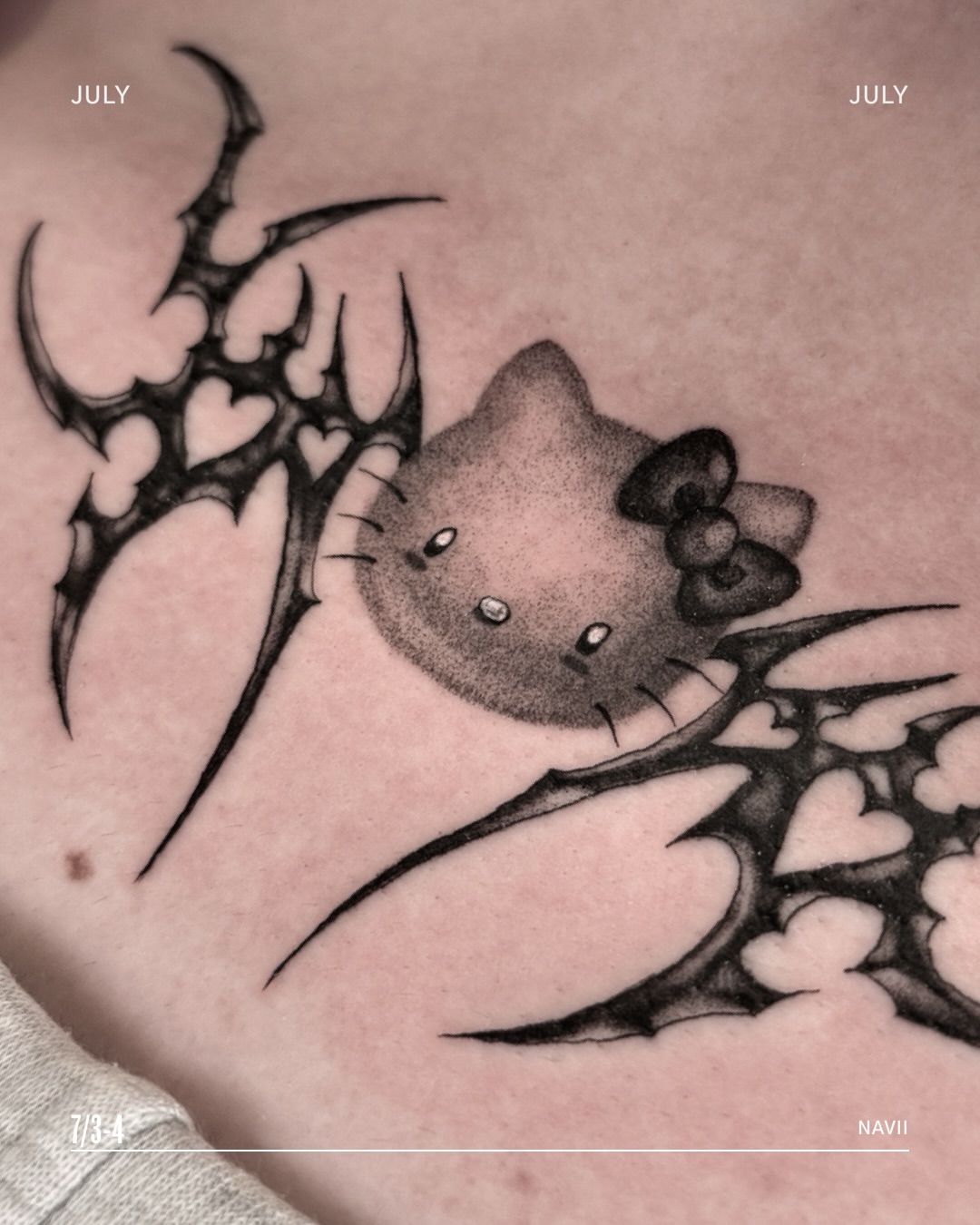 Tattoo by @naviiart โ black_and_grey