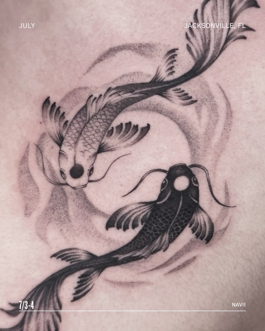 Tattoo by @naviiart โ black_and_grey