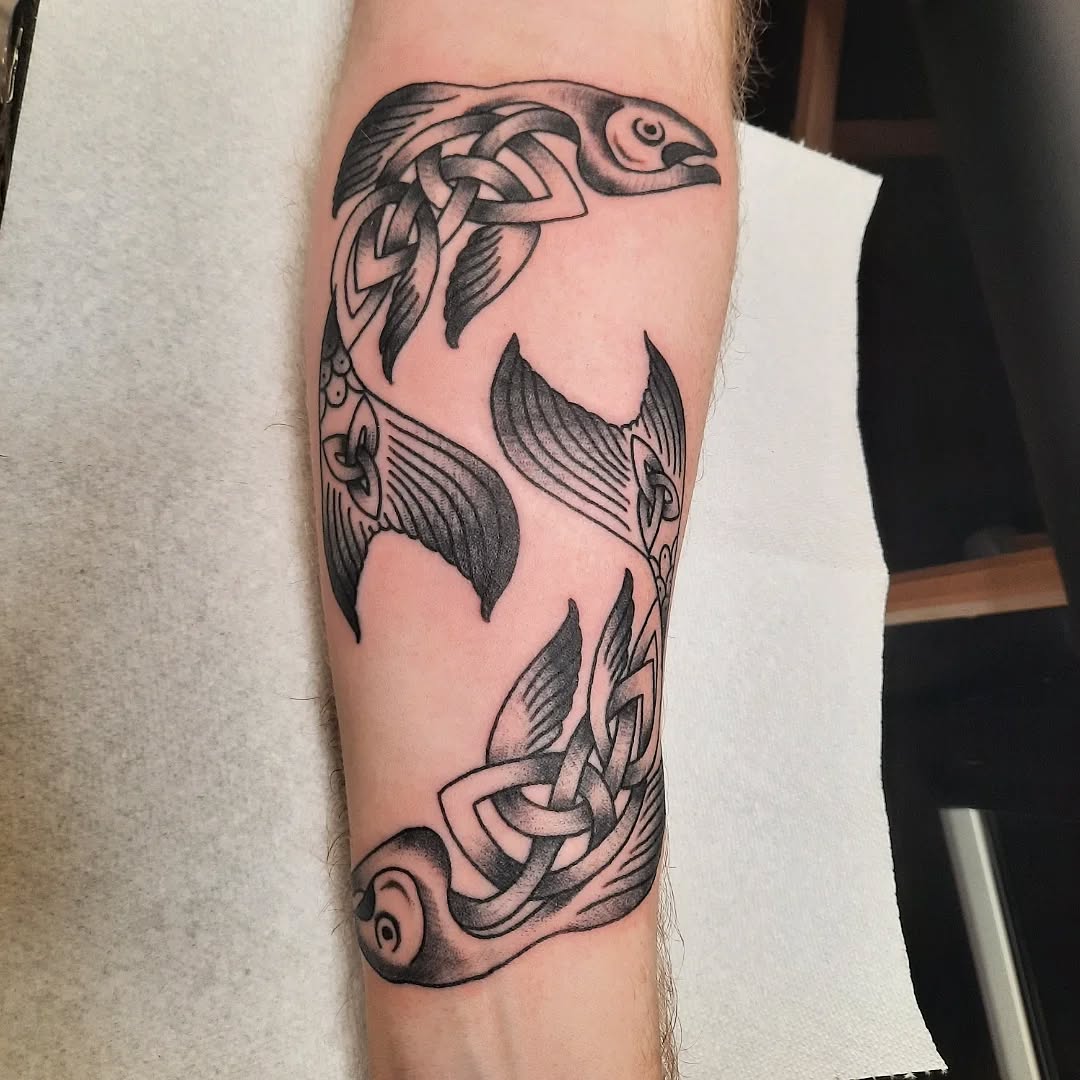 Tattoo by @k8carley_tattoos — black_and_grey, geometric