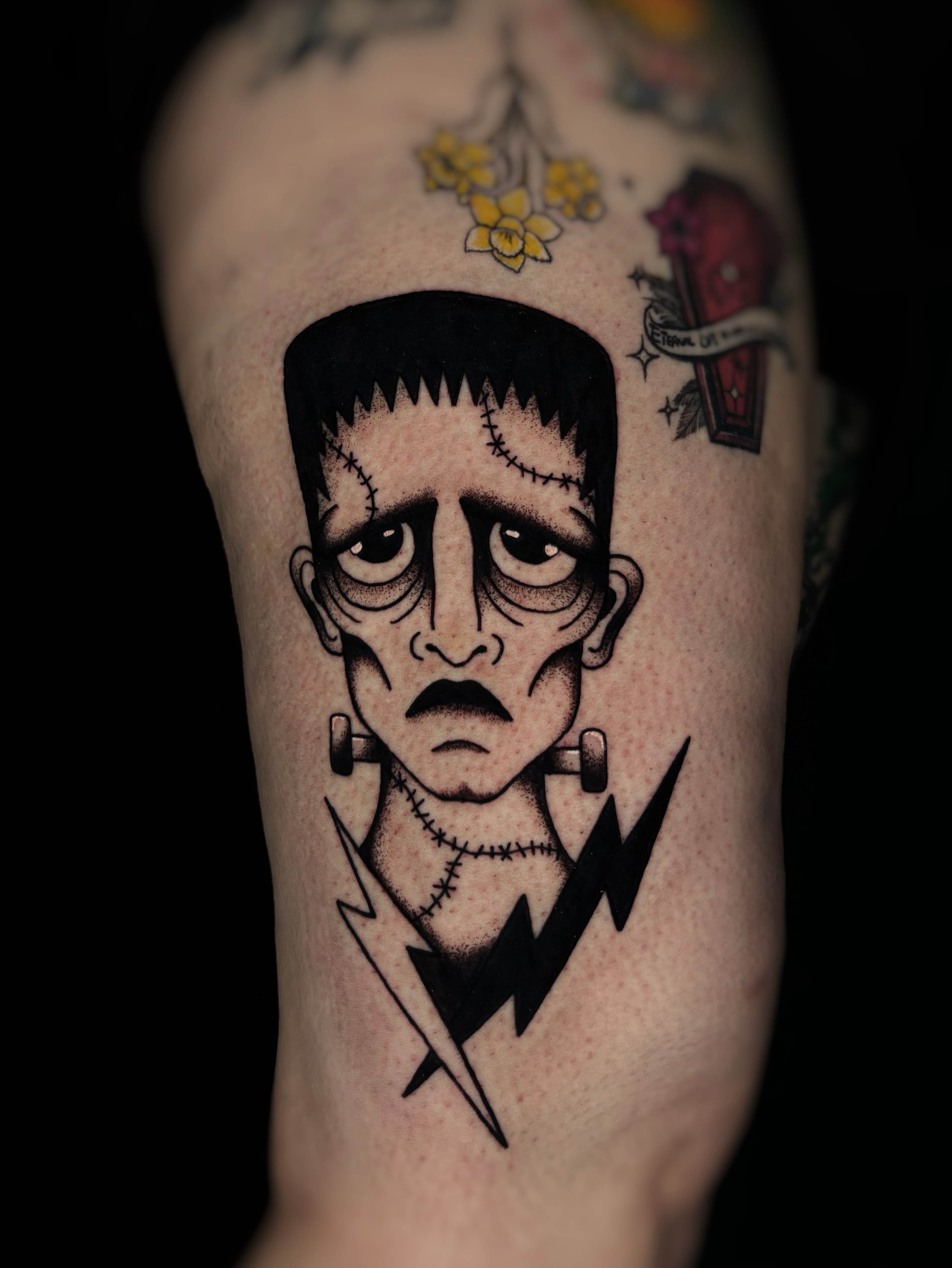 Tattoo by @call.me.crybabyy — black_and_grey