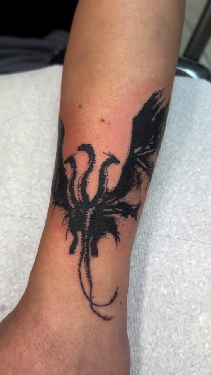 Phoenix blackwork tattoo by Brenda Juarez - Tattoo Artist