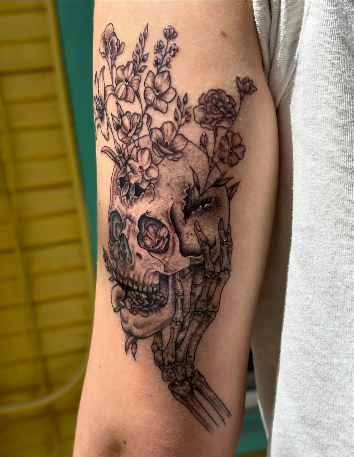 Tattoo by @fkkingwickedtattoos — black_and_grey, realism