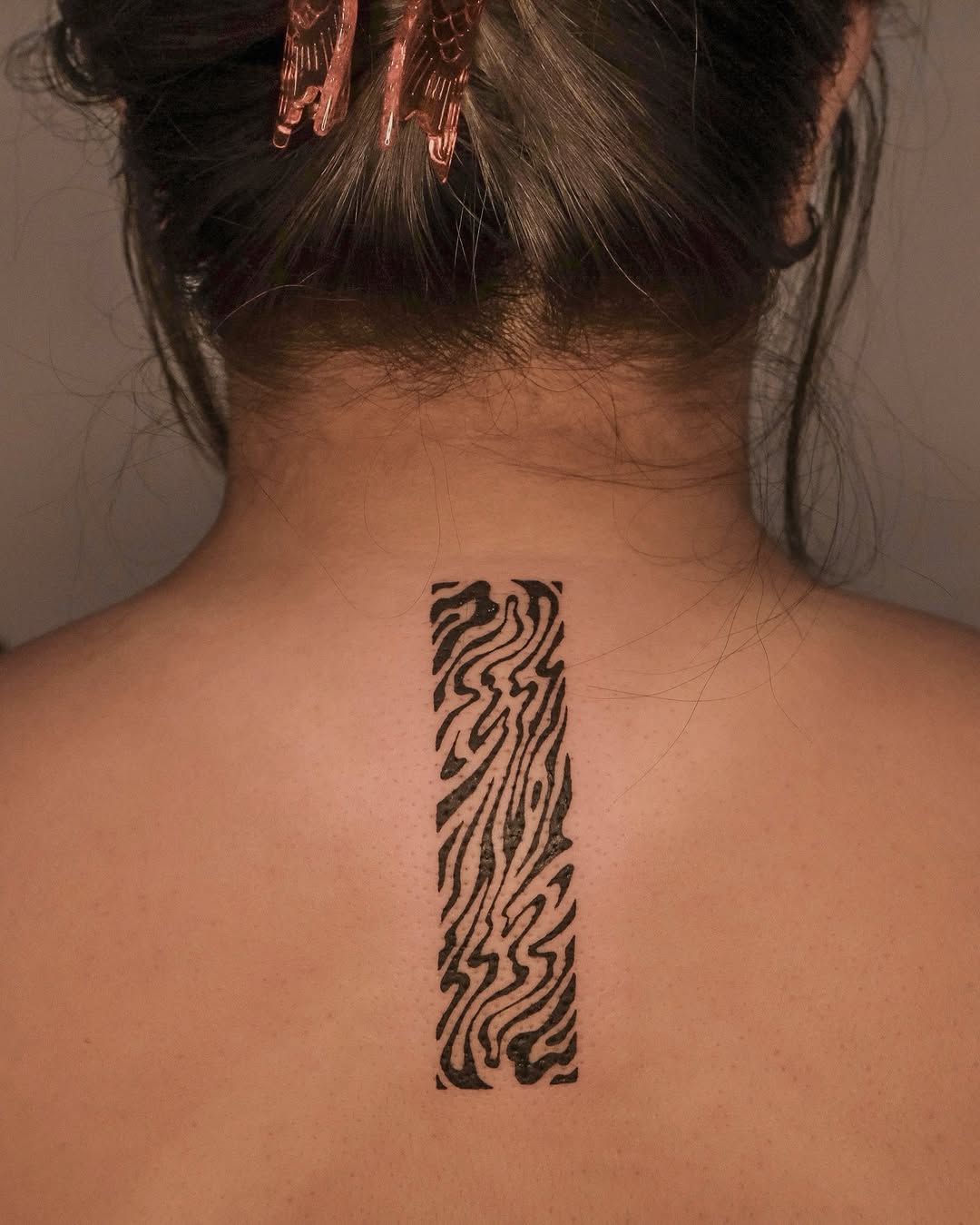 Abstract pattern surrealism tattoo on the back by ❖ Tomi ❖