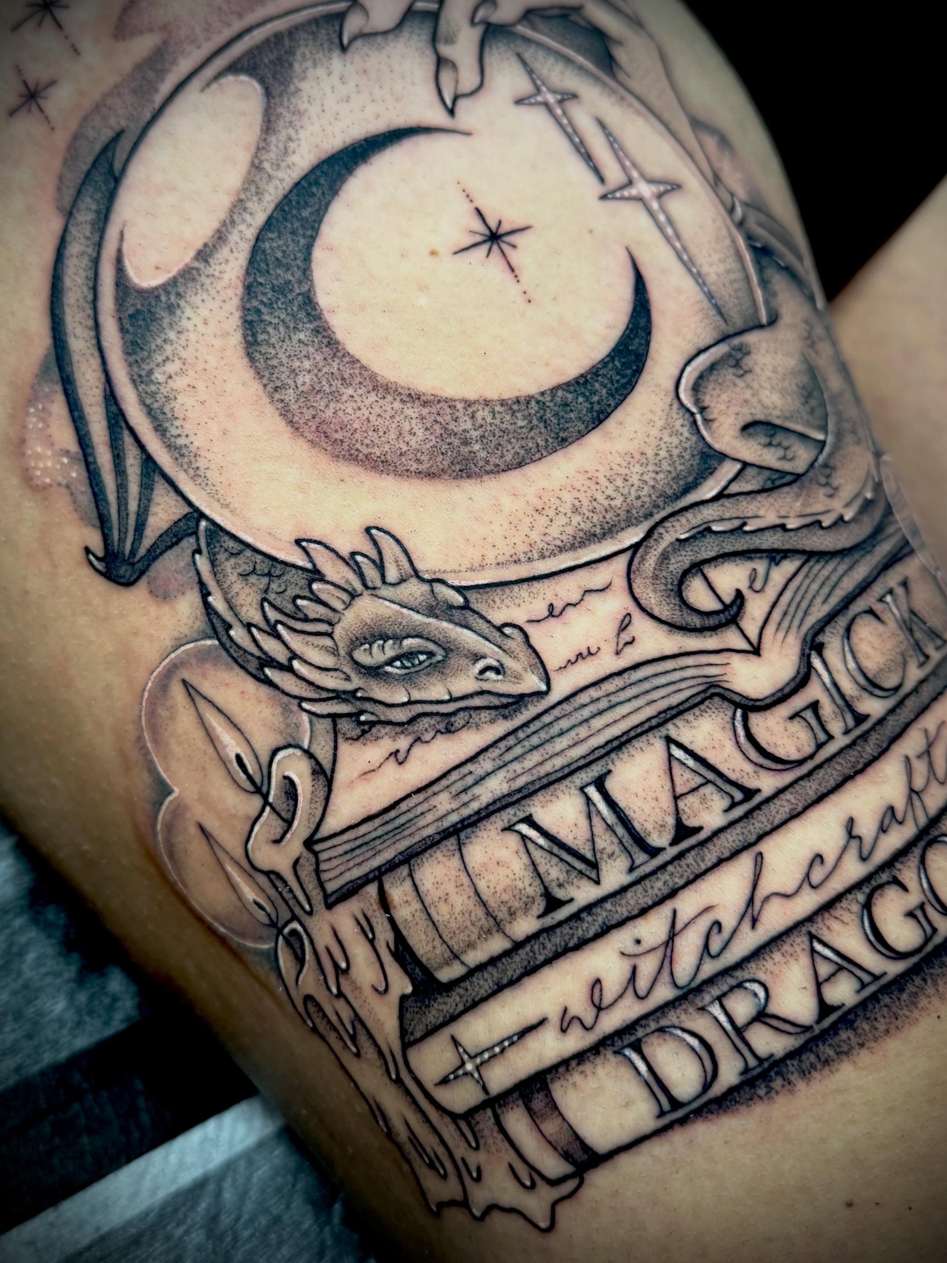 Tattoo by @uncommoncreature — black_and_grey, realism