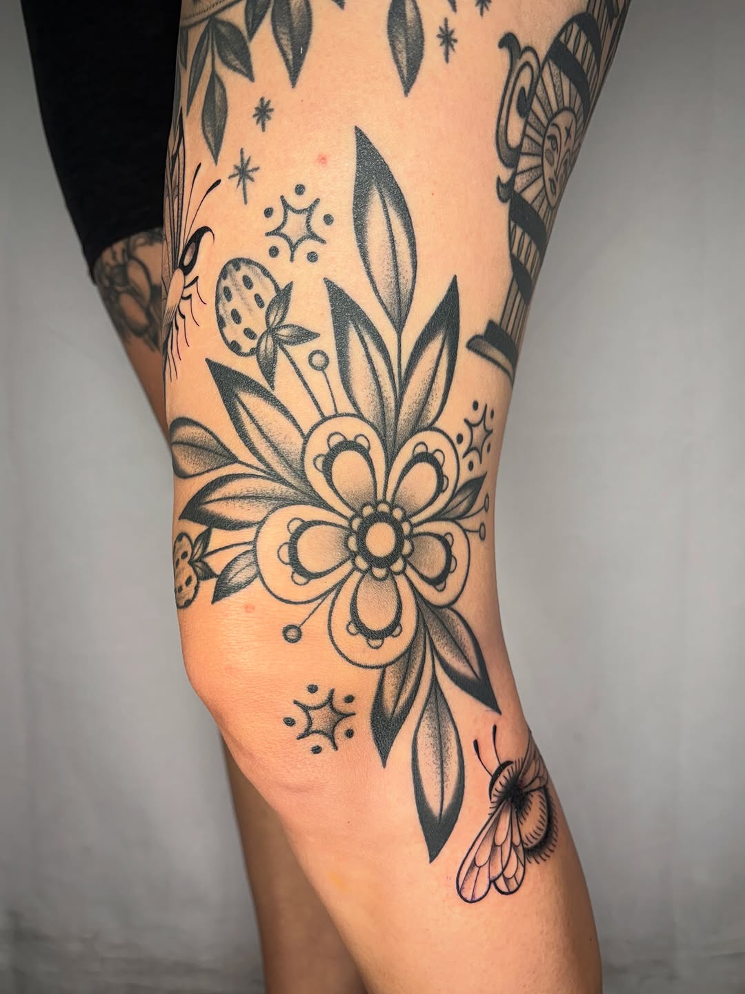 Tattoo by @bacontattoos — american_traditional, dotwork