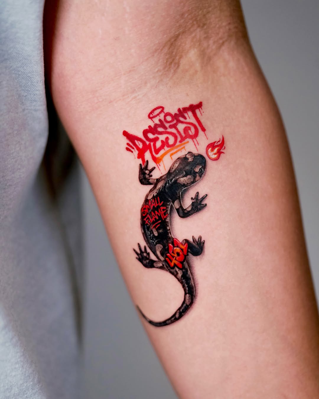 Tattoo by @tattooist_yeye — realism, lettering_script