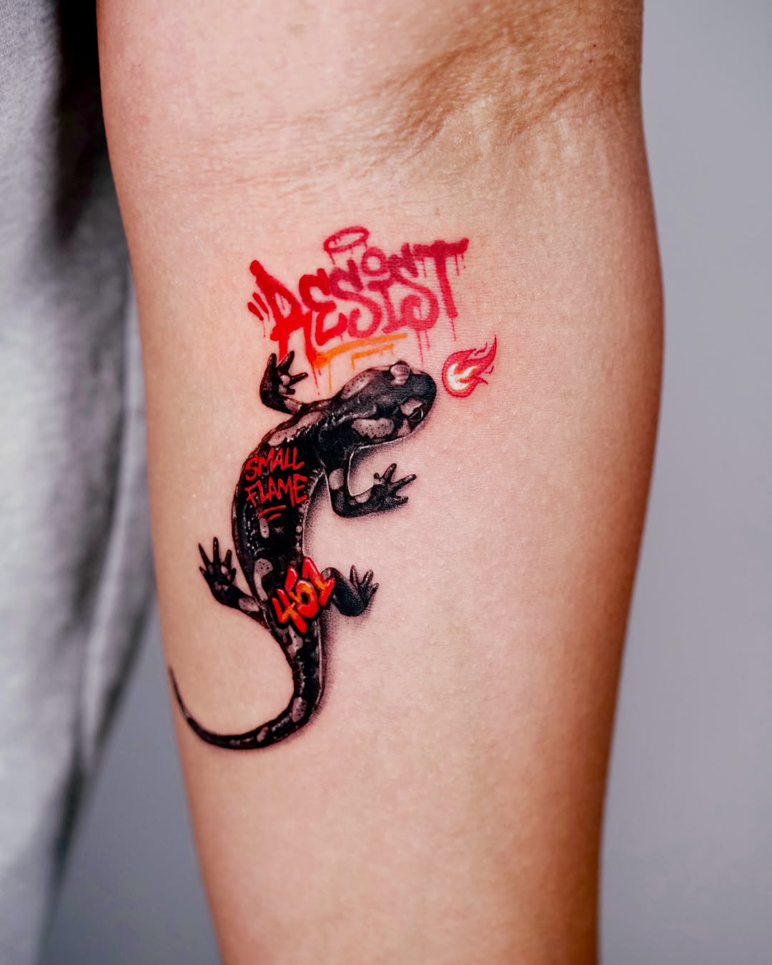 Tattoo by @tattooist_yeye — realism, lettering_script