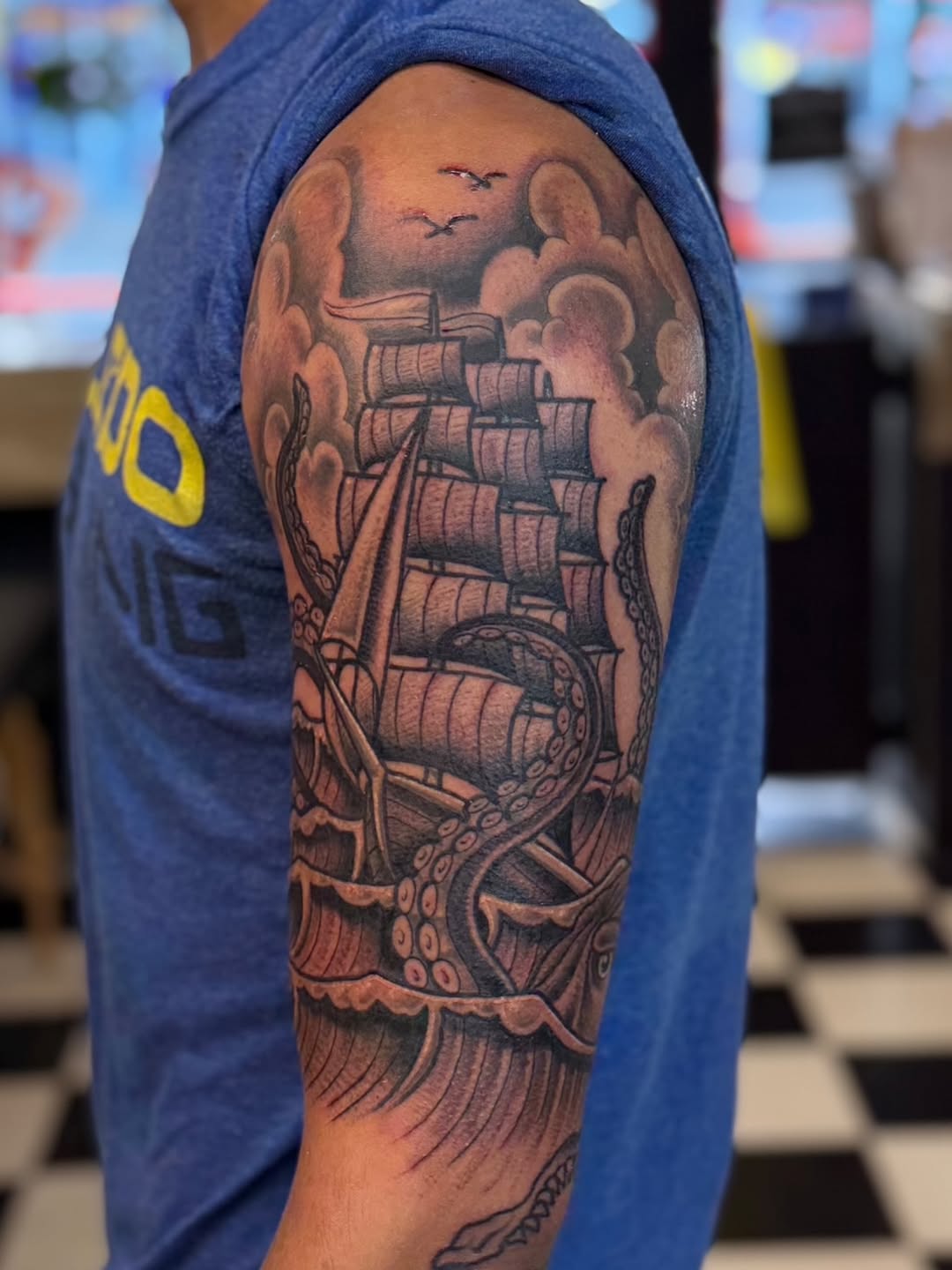 Tattoo by @dontattooer — black_and_grey, realism