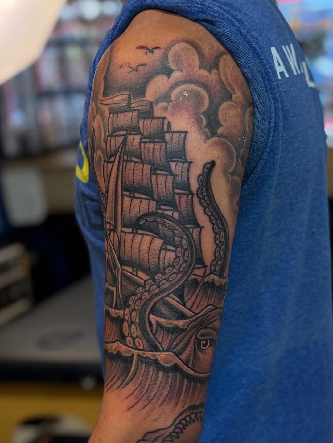 Tattoo by @dontattooer — black_and_grey, realism