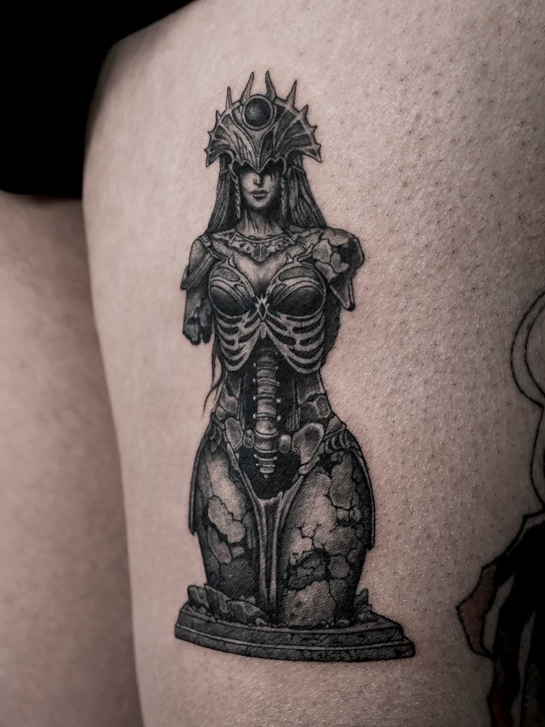 Tattoo by @melo_tatt — realism, black_and_grey