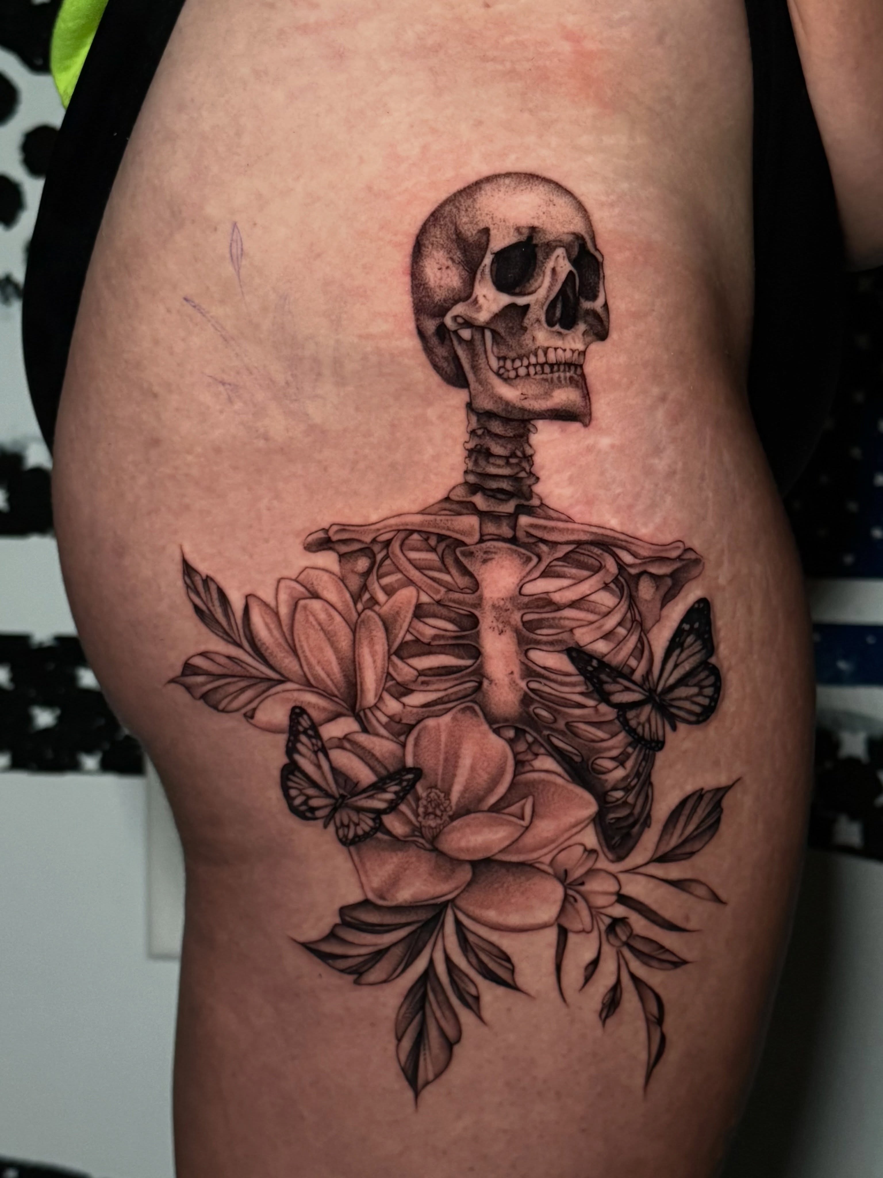 Tattoo by @fckthetinytattooer — dotwork, realism