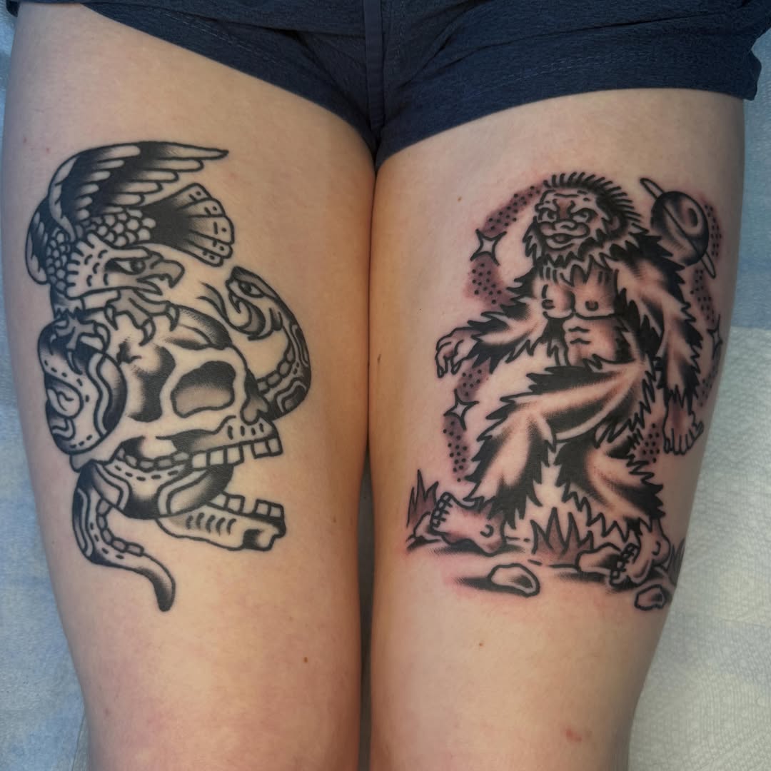 Tattoo by @sketi__ — american_traditional, black_and_grey