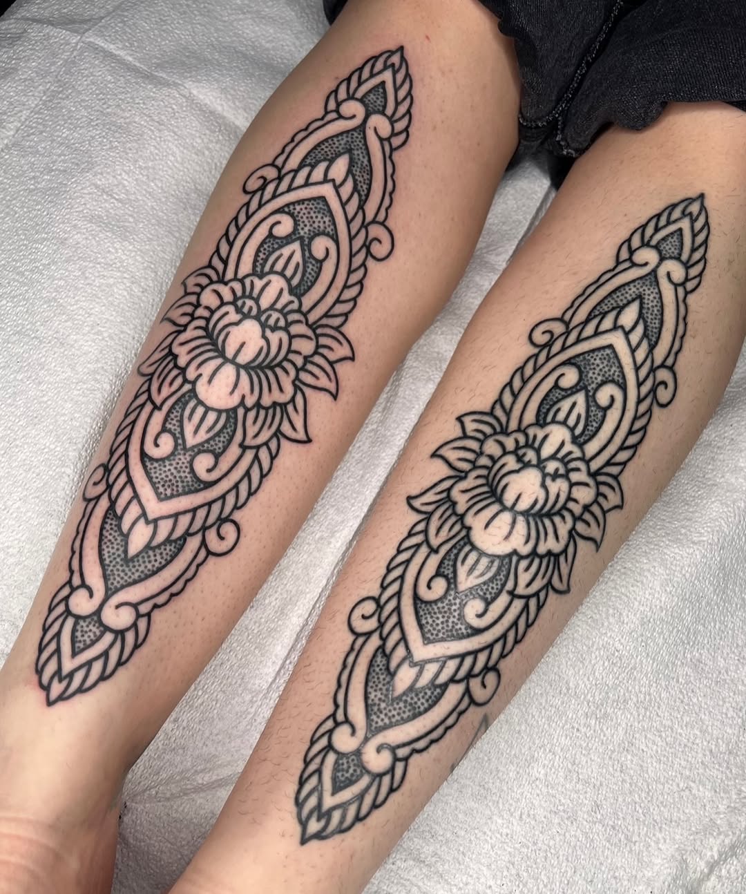 Tattoo by @michelle.chamerlik โ ornamental, dotwork