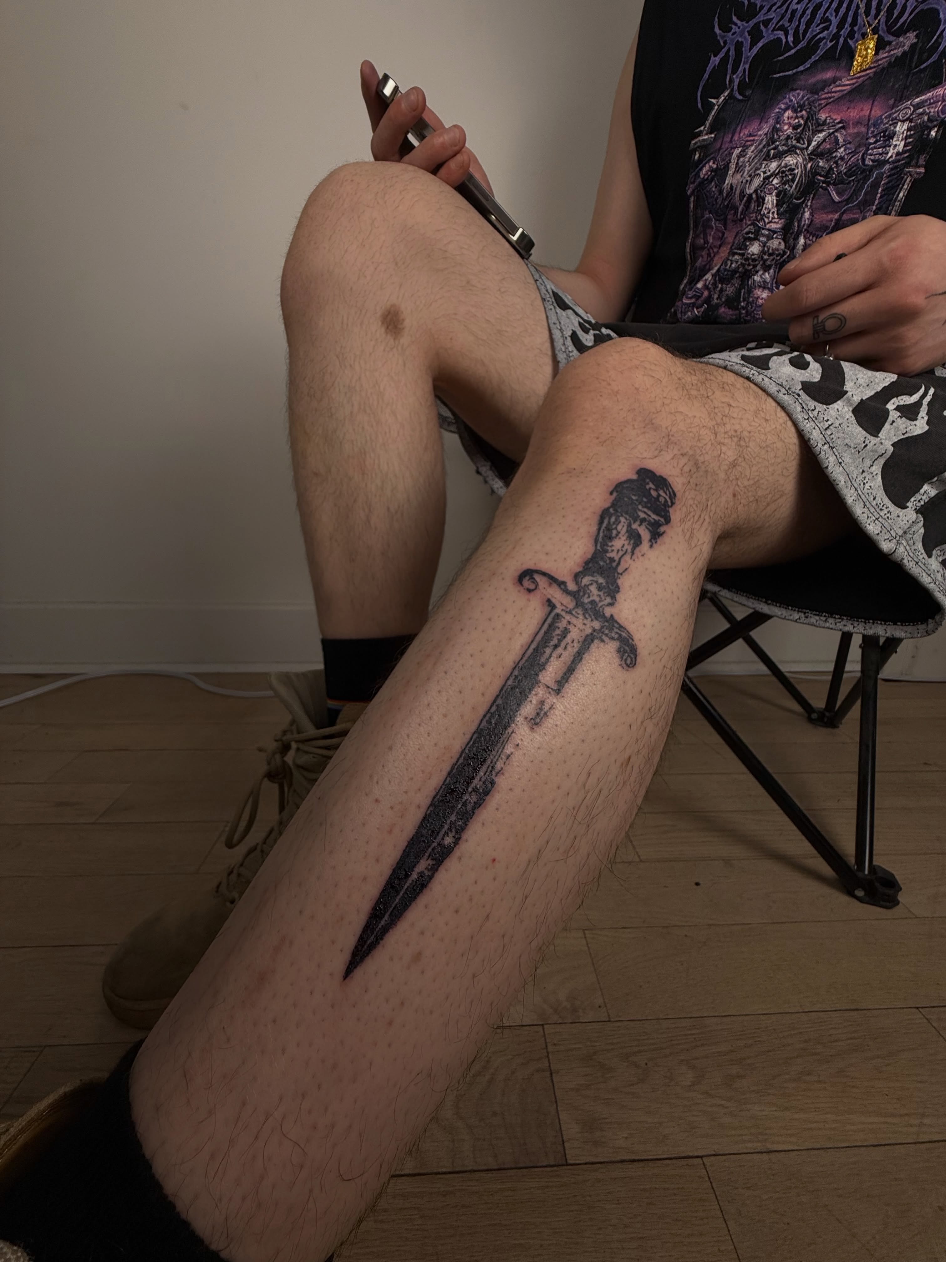 Tattoo by @greenwood.tattoo — black_and_grey