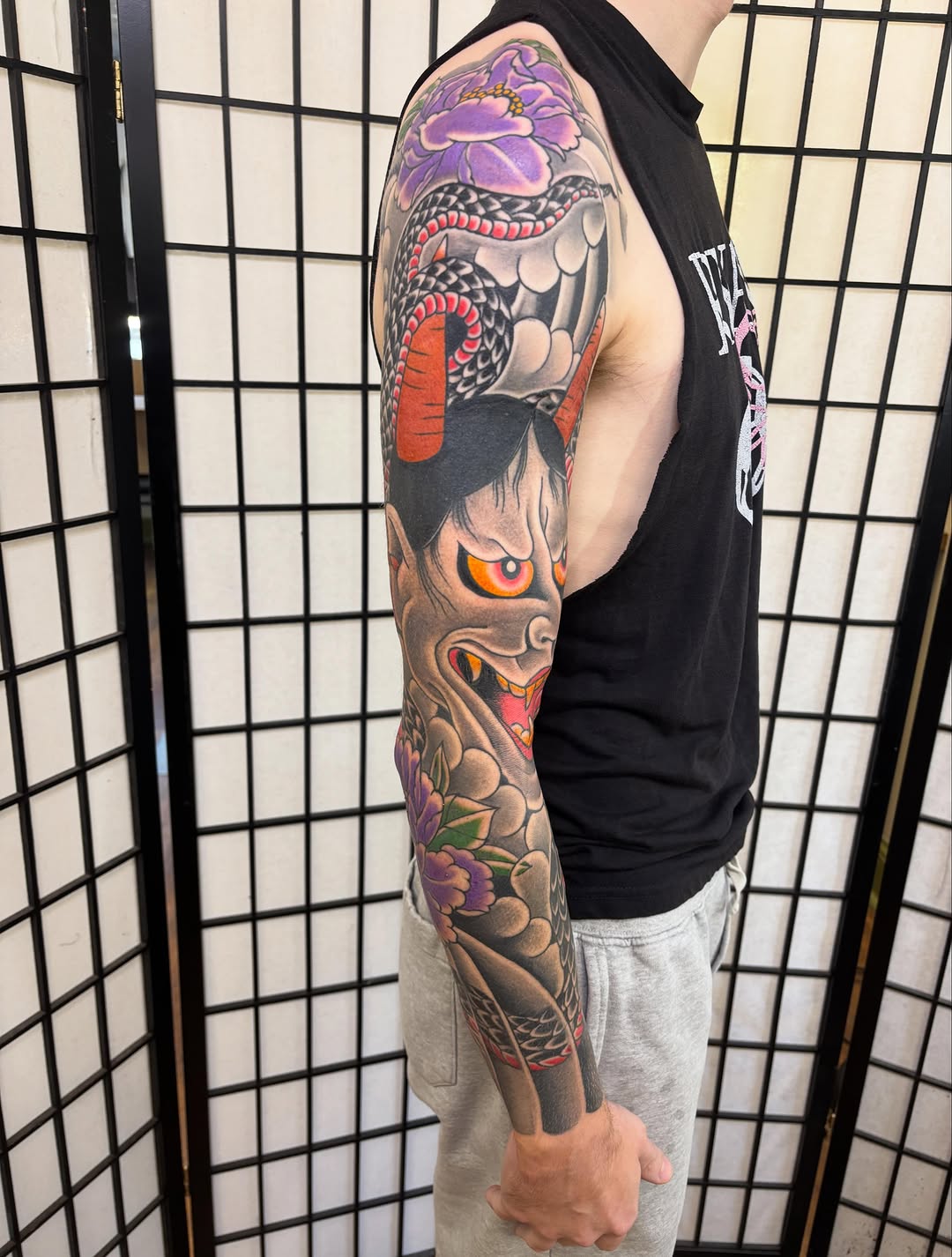 Tattoo by @mikedicheeko — japanese_irezumi, black_and_grey