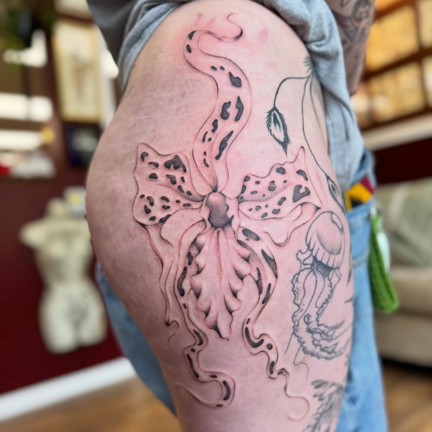 Tattoo by @luckyloutattoos — black_and_grey