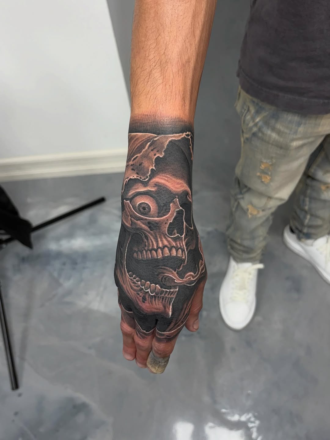 Tattoo by @12gtone — black_and_grey, realism