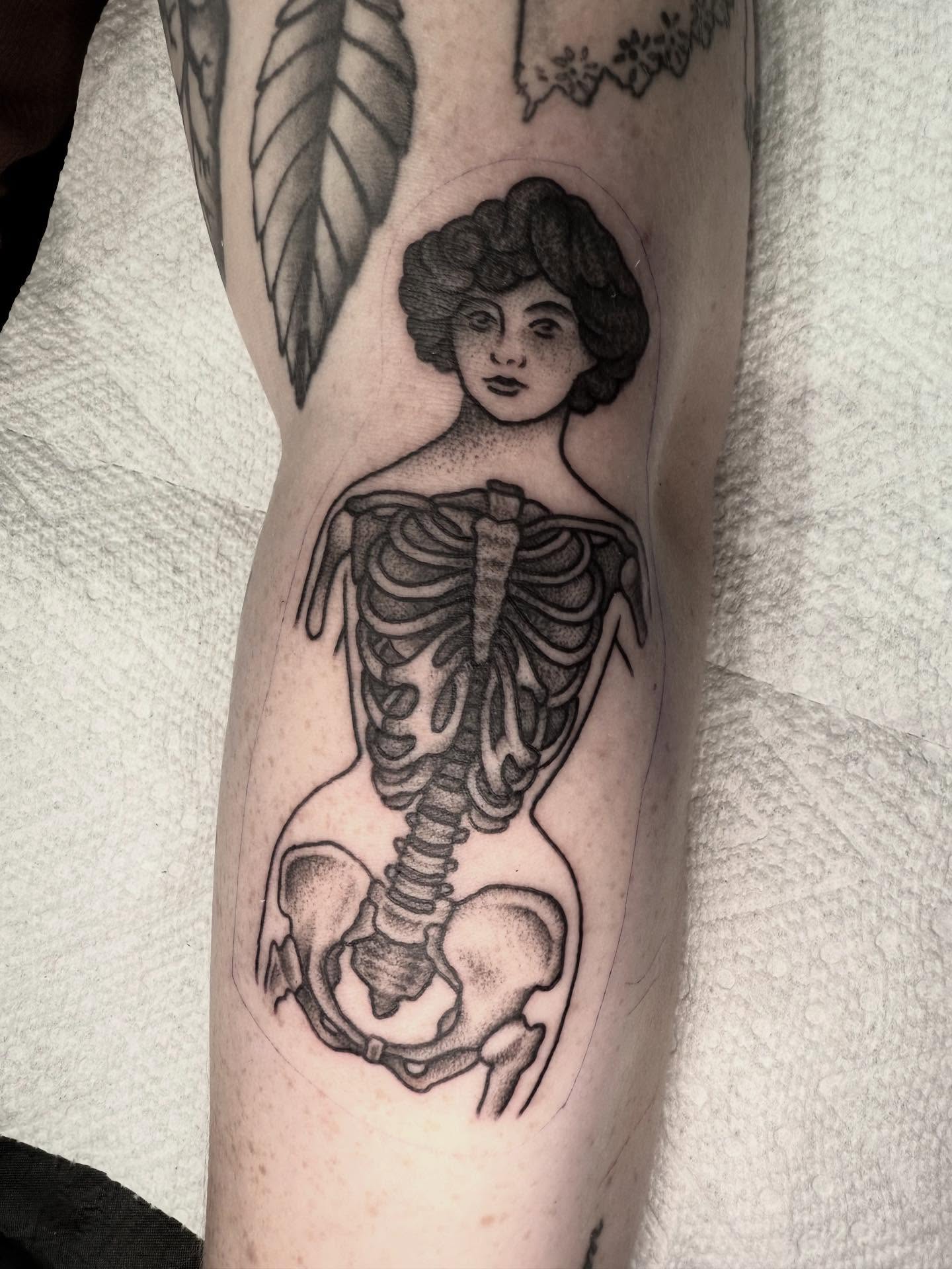 Tattoo by @electriczeb — dotwork, black_and_grey