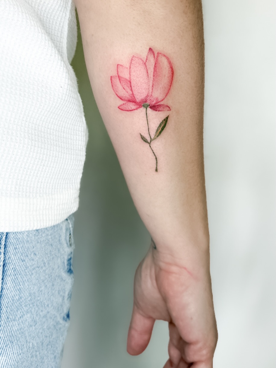 Tattoo by @alona_zamsh_tattoo — watercolor, fine_line