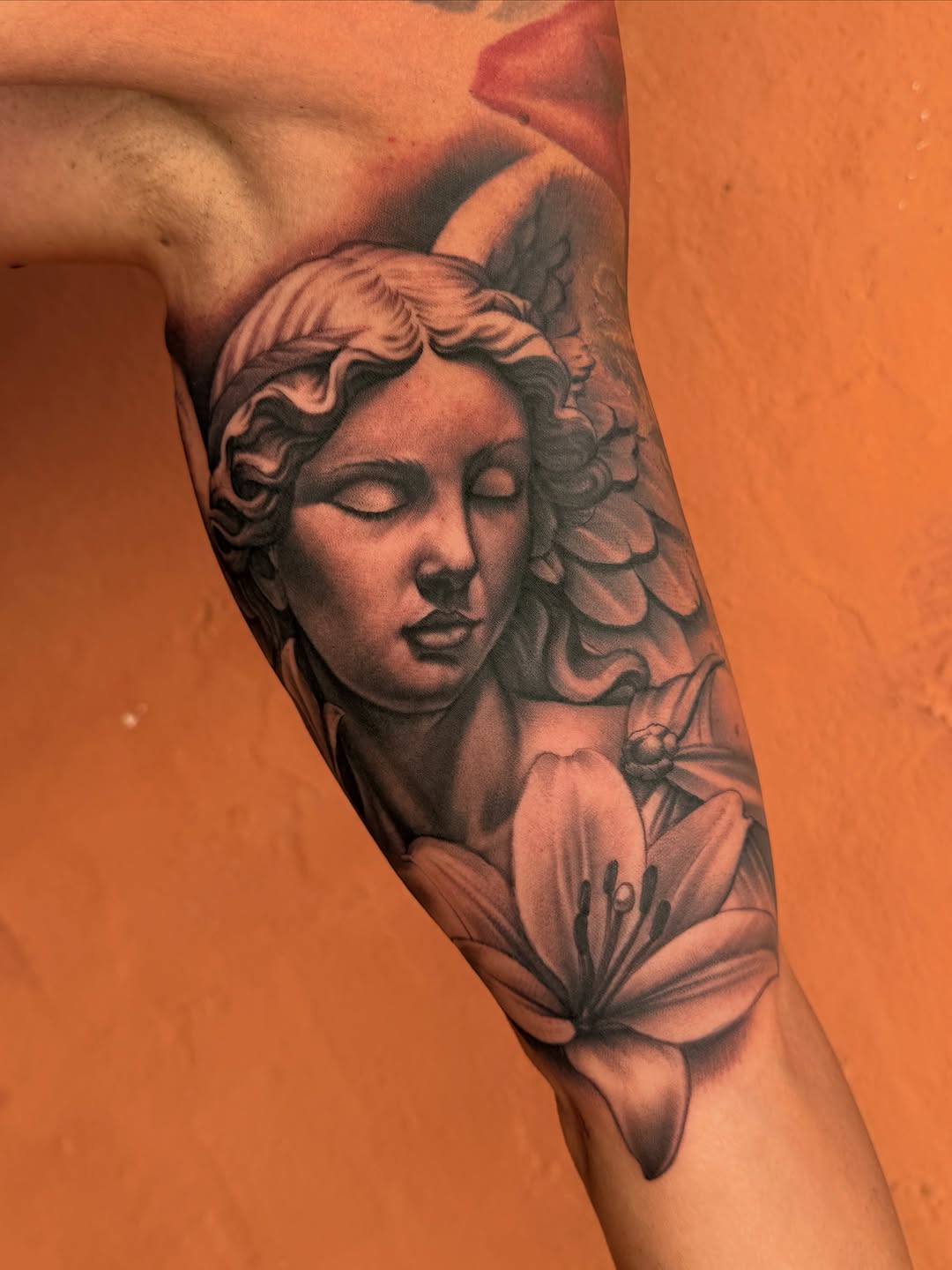 Tattoo by @getchucked13 โ realism, black_and_grey