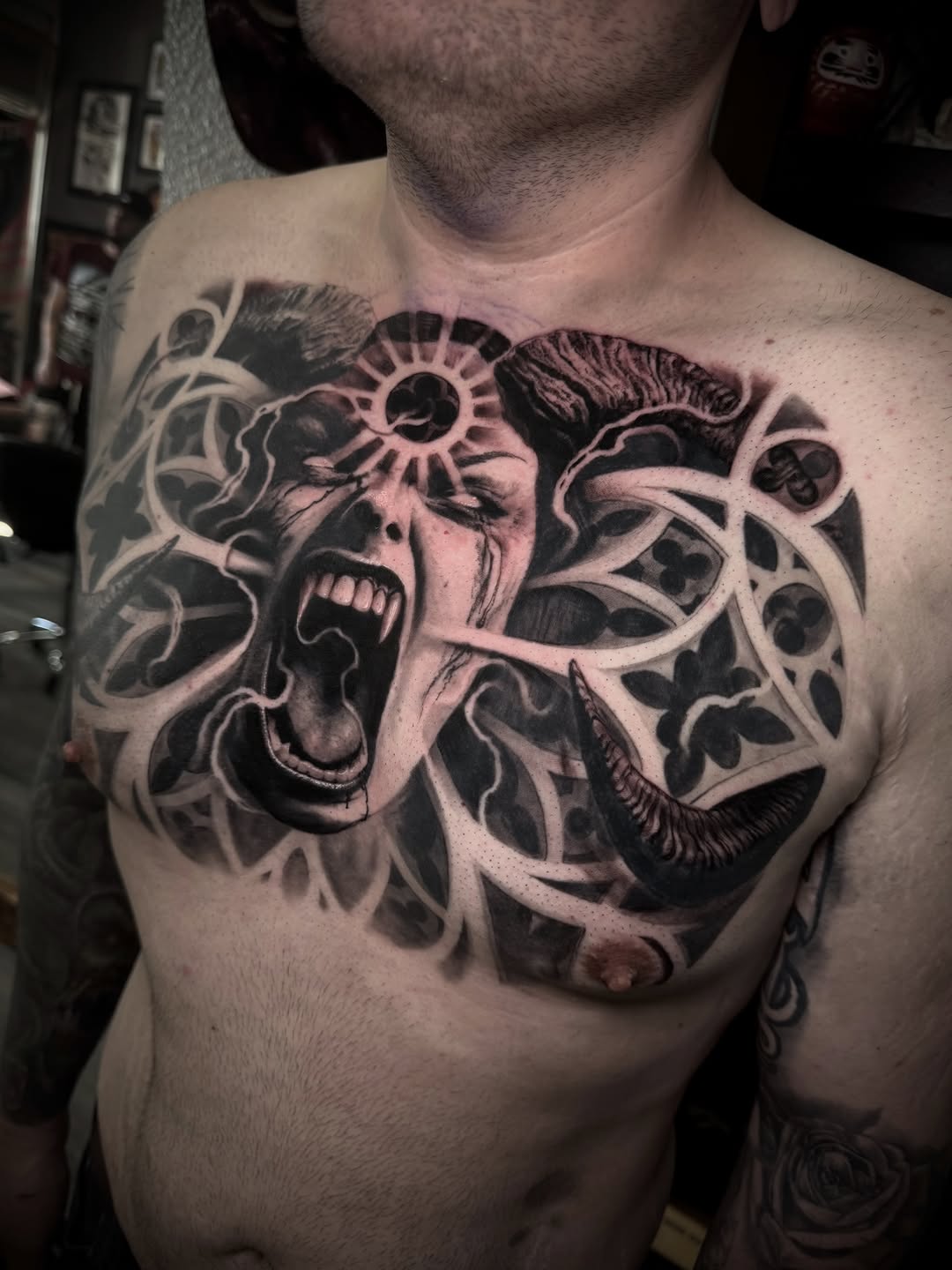 Tattoo by @getchucked13 โ dark_realism, blackwork