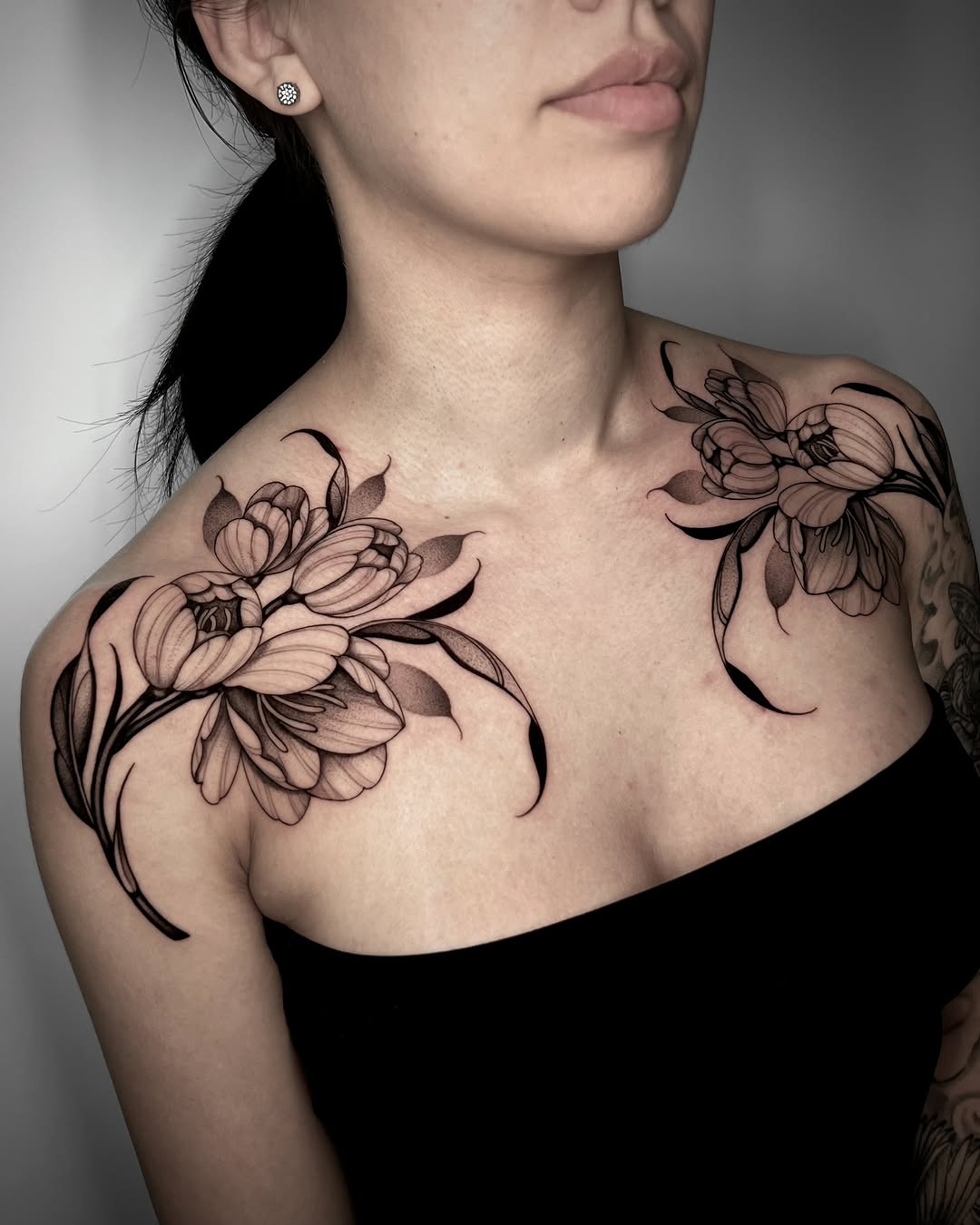Tattoo by @caitybugink โ black_and_grey, fine_line