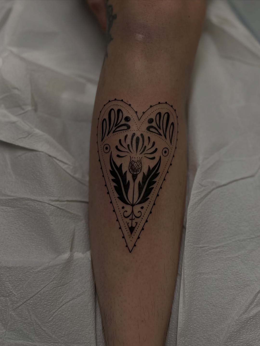 Tattoo by @rad.bananza — ornamental, dotwork