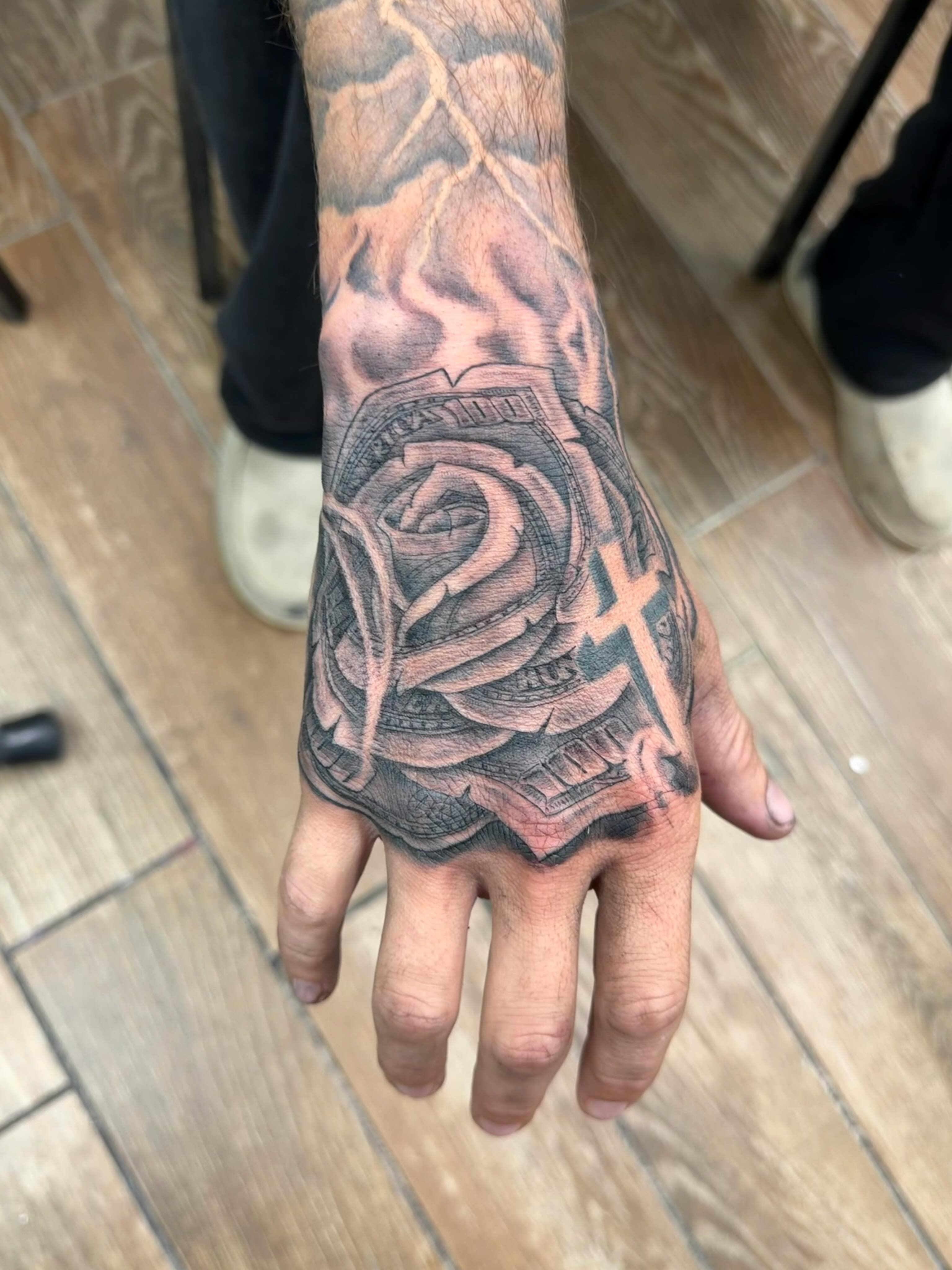Tattoo by @tattoos_by_dustin — black_and_grey, realism
