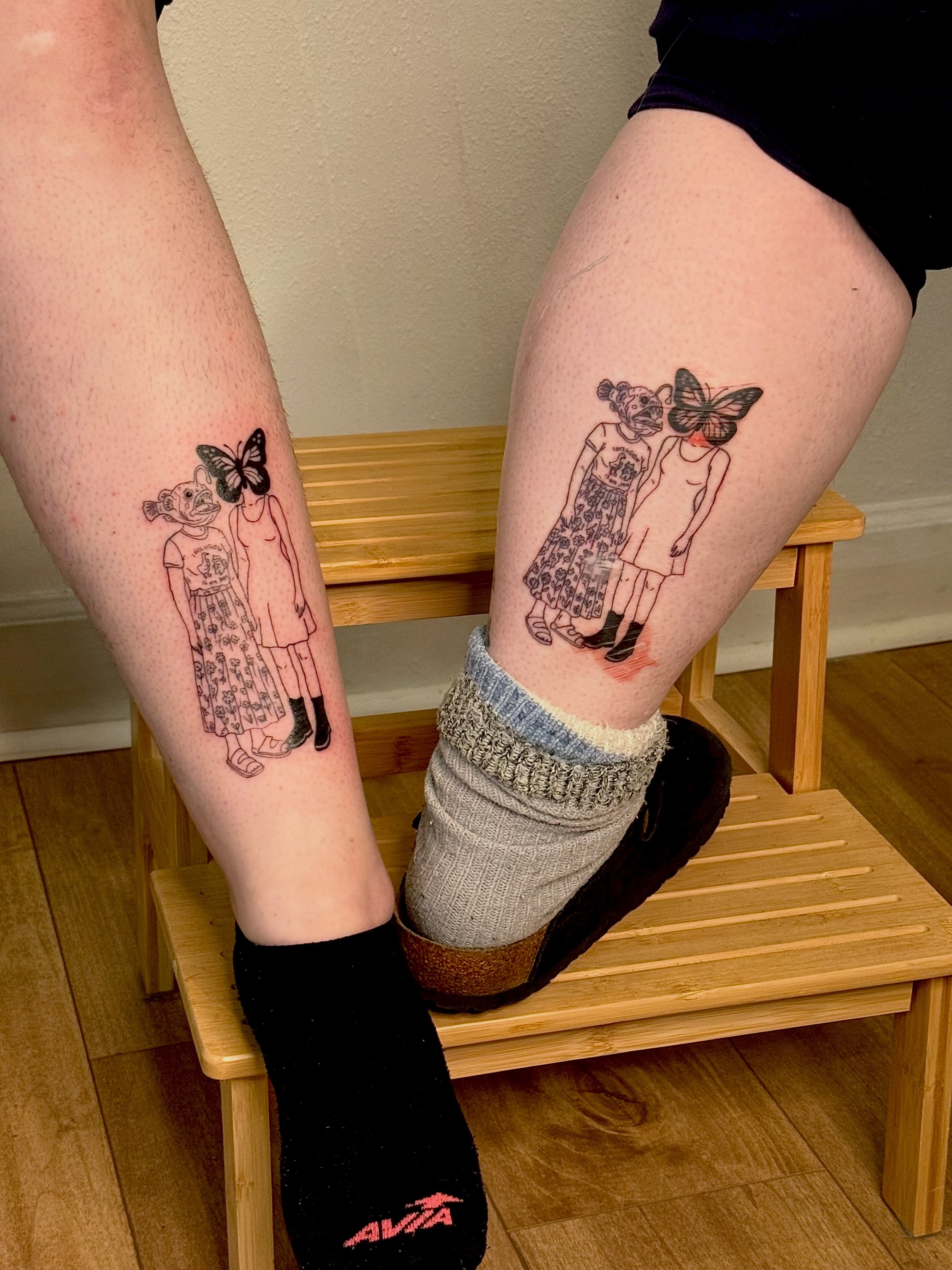 Tattoo by @bunny_and_the_echomen — illustrative, surrealism