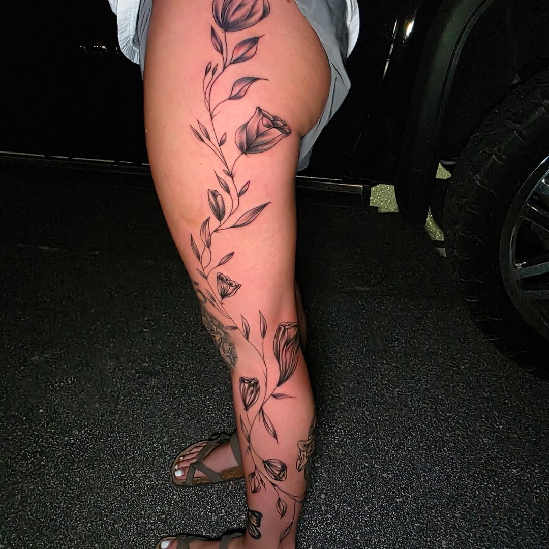 Tattoo by @tattoo_fowler — fine_line, black_and_grey