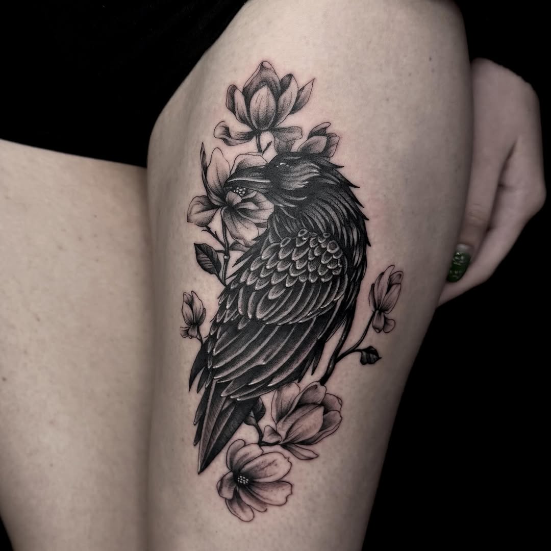 Tattoo by @kuraiinkz — black_and_grey, realism