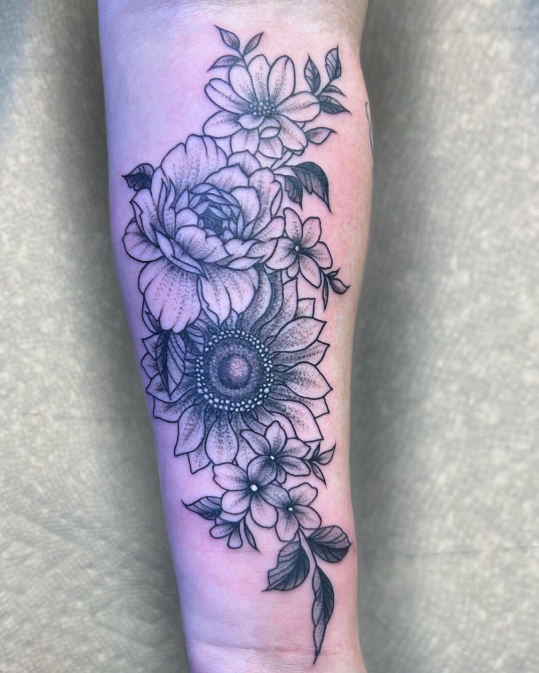 Tattoo by @ashley.lambert.tattoos — black_and_grey, dotwork