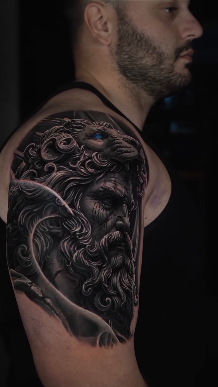 Tattoo by @luisbravotattoo — realism, black_and_grey