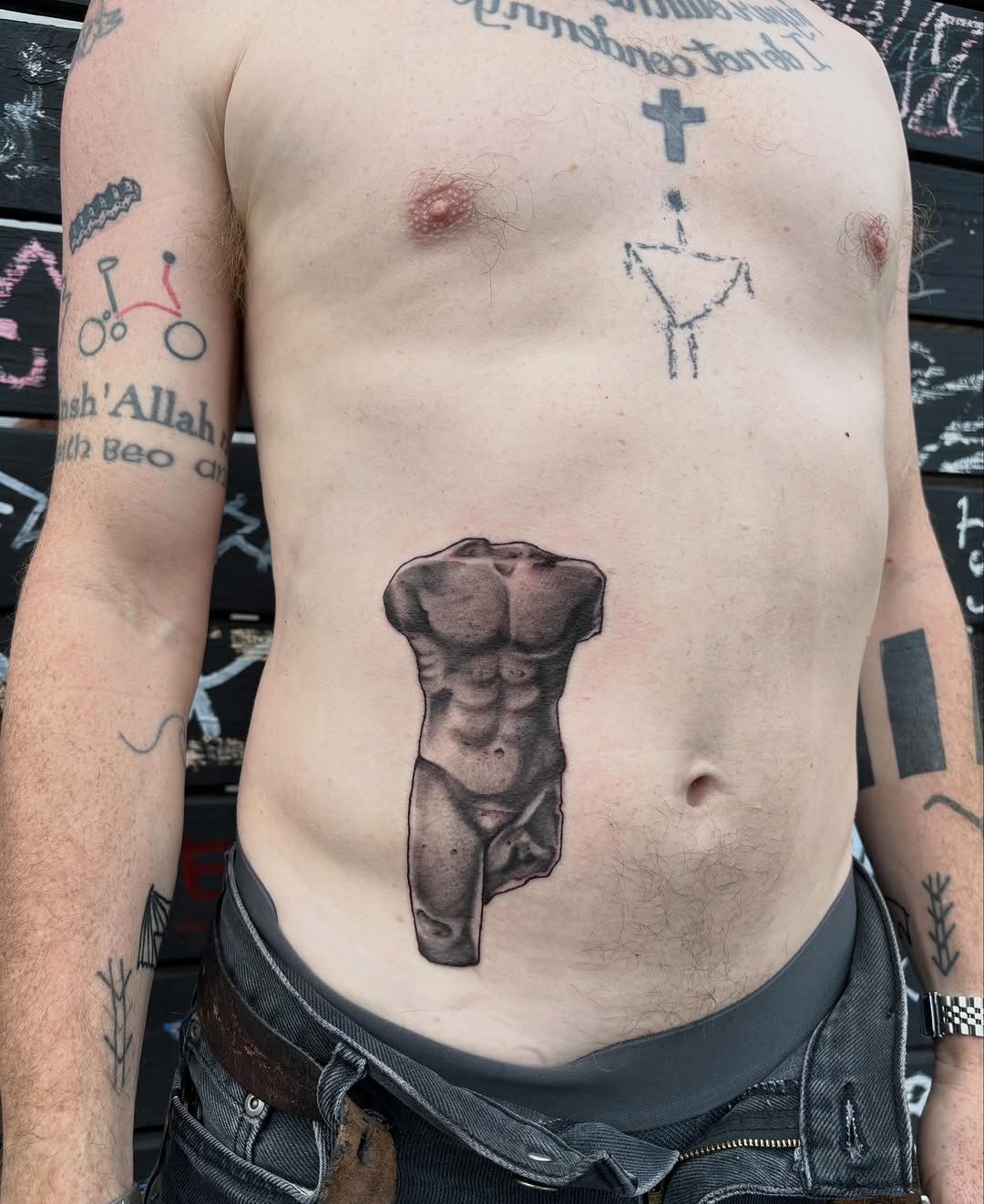 Tattoo by @irememberthealamo โ realism, black_and_grey