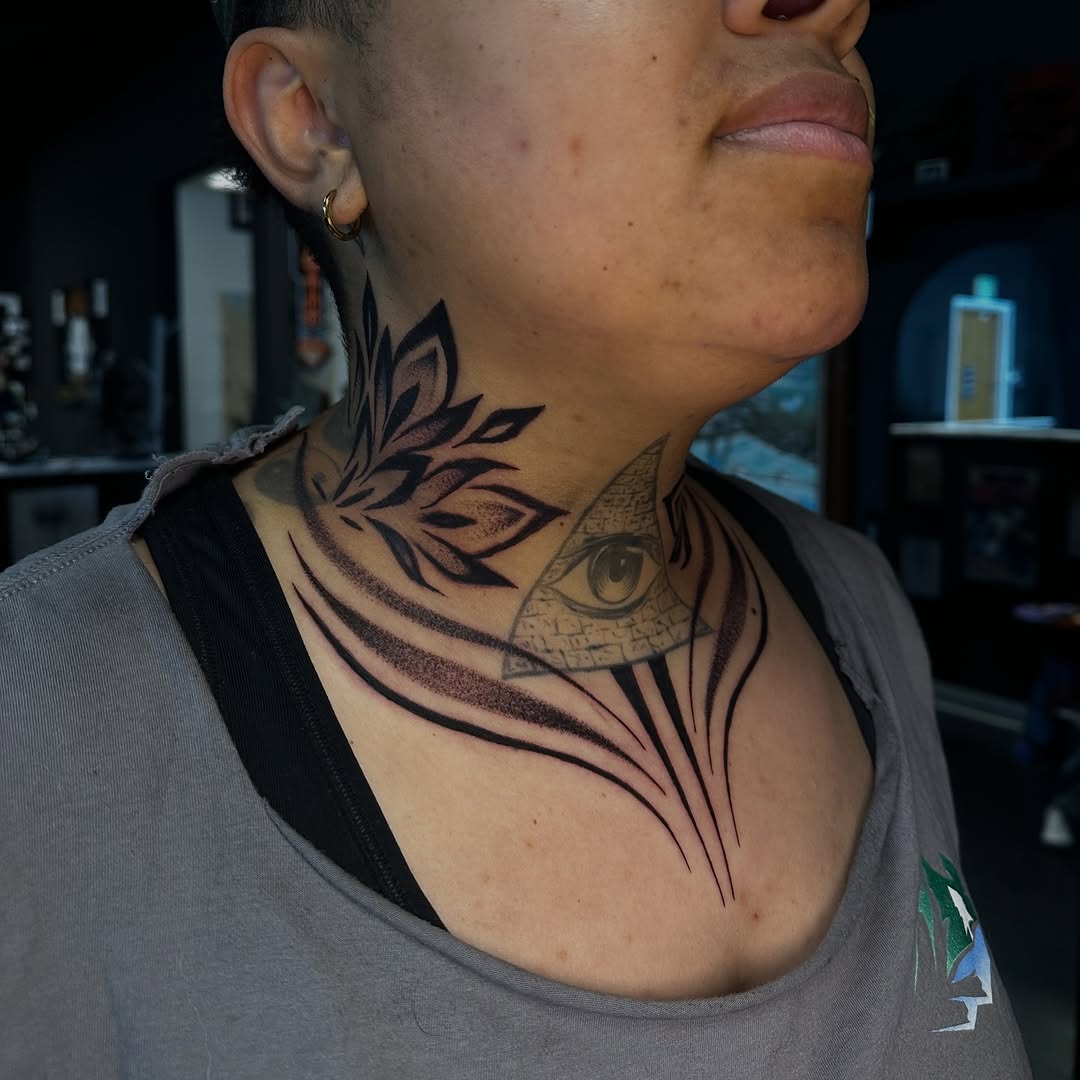 Tattoo by @hardtatz — black_and_grey, geometric